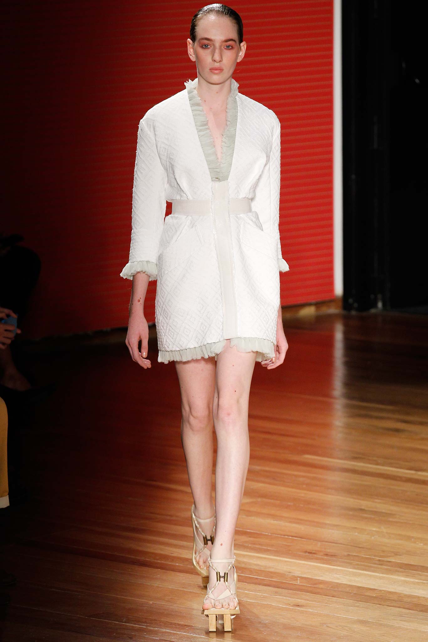 white belted mini dress
