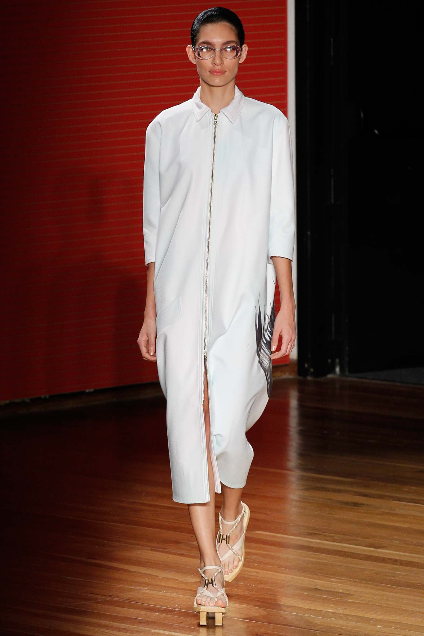 white relaxed midi dress