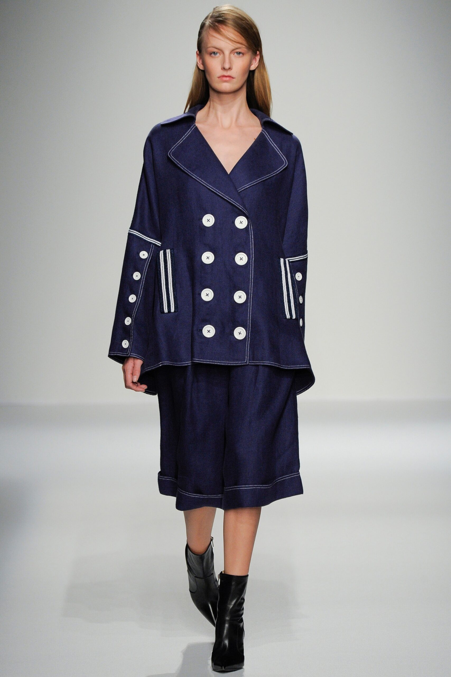 blue denim jacket and shorts