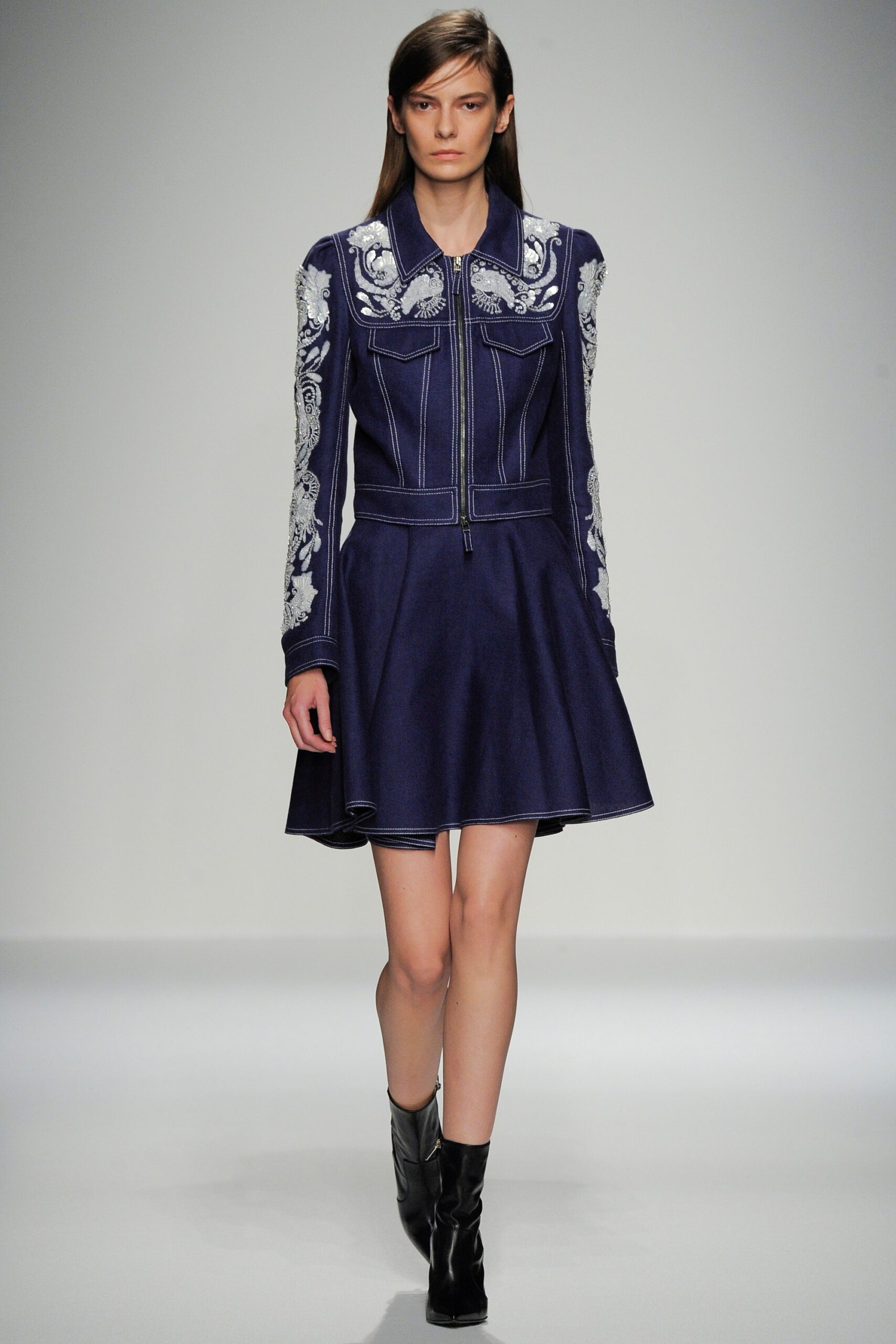 blue denim jacket and dress