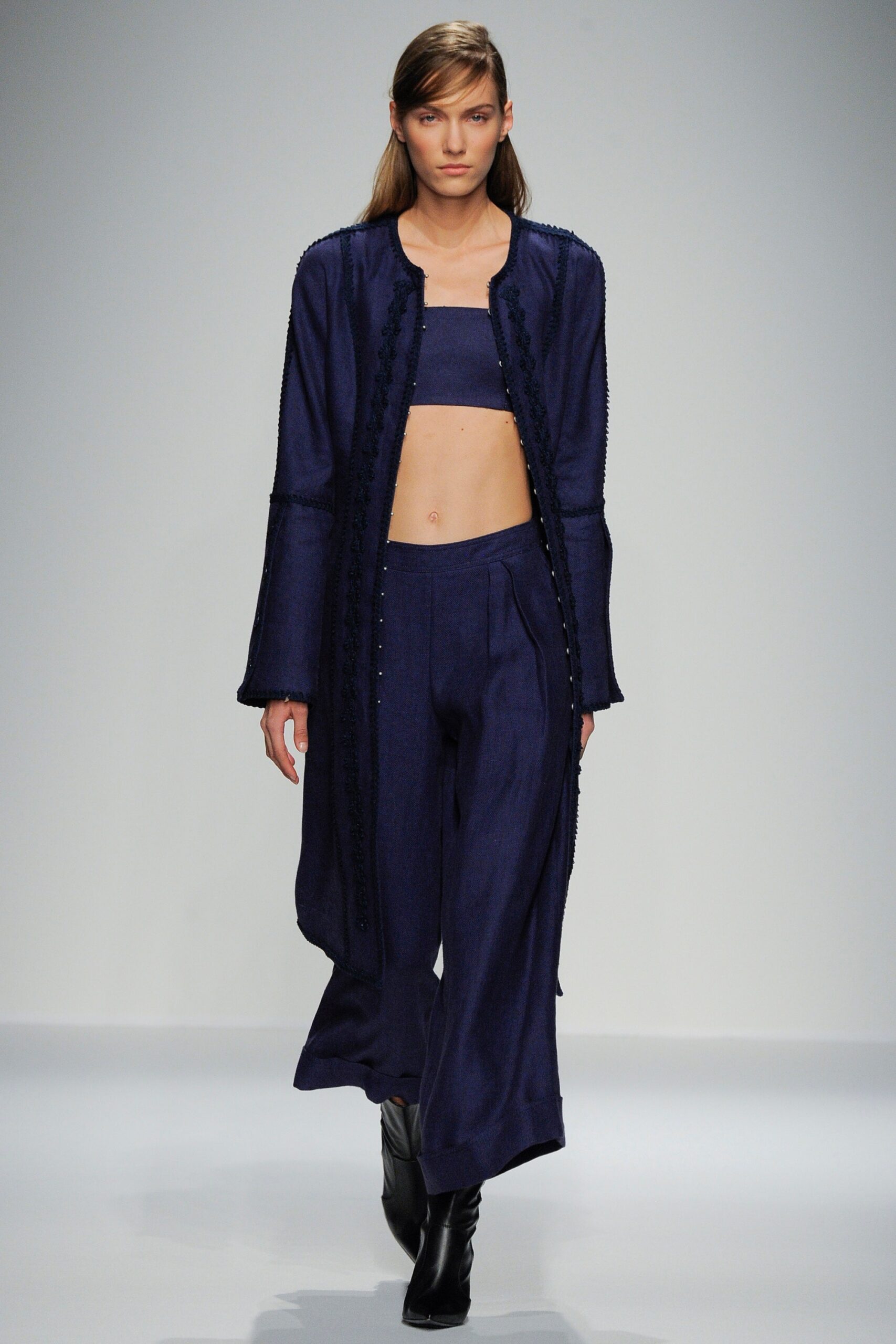 blue cotton coat top and pants