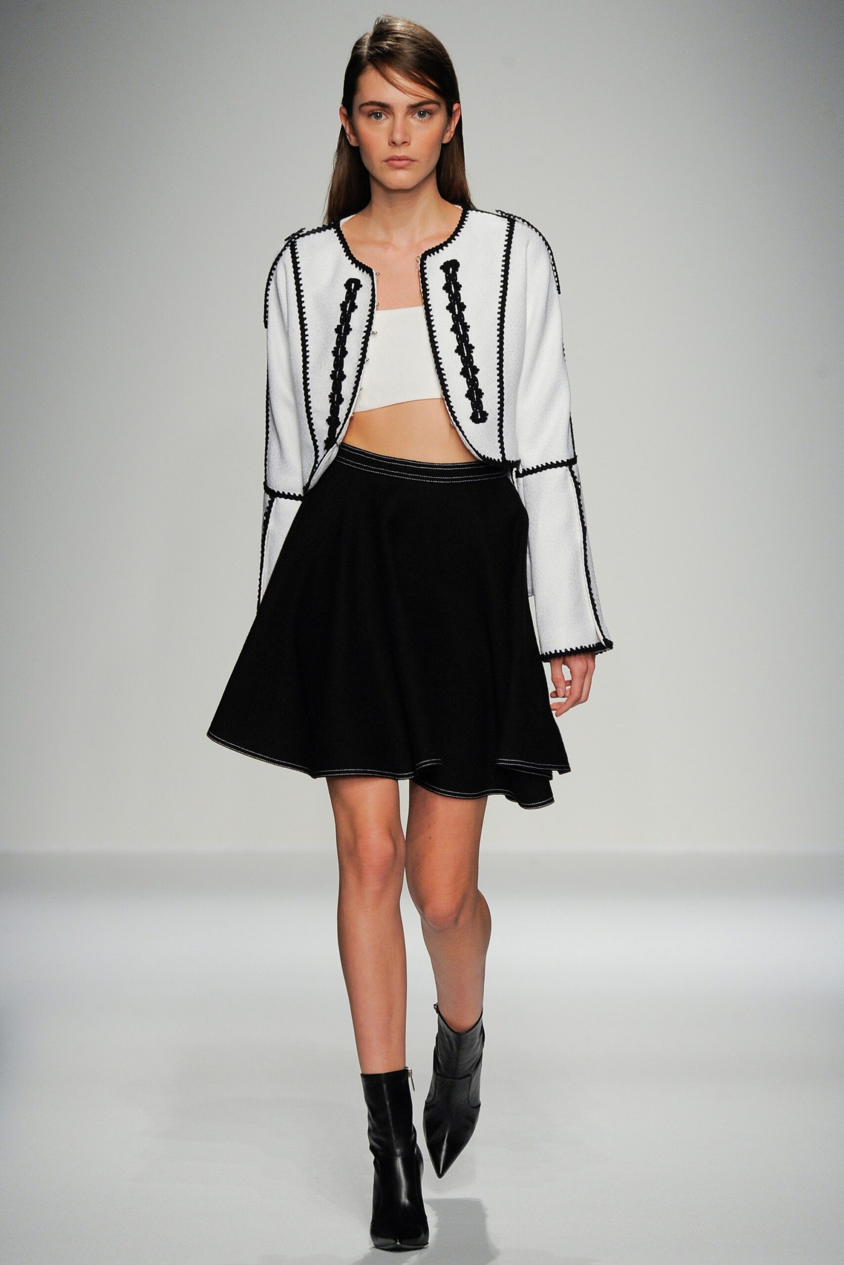 black and white fitted outfit