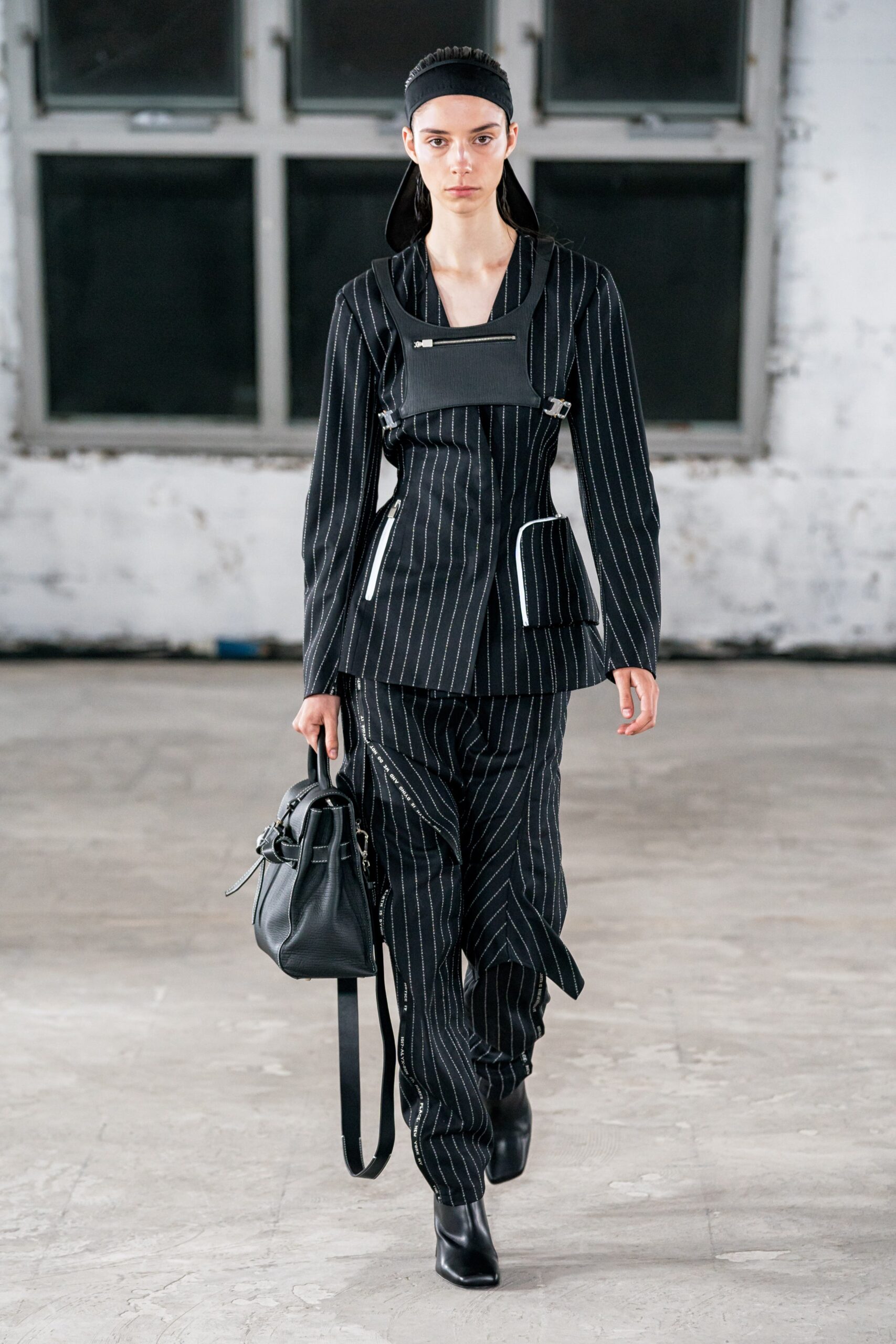 black leather bag