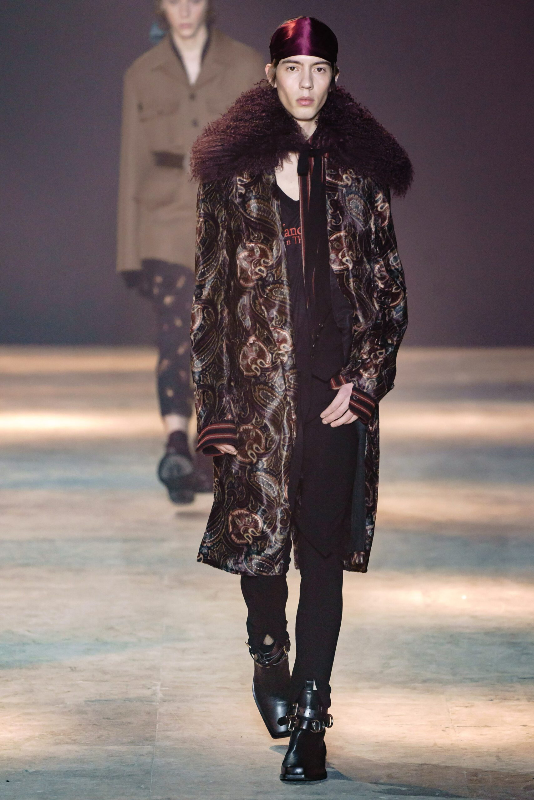 black fur scarf
