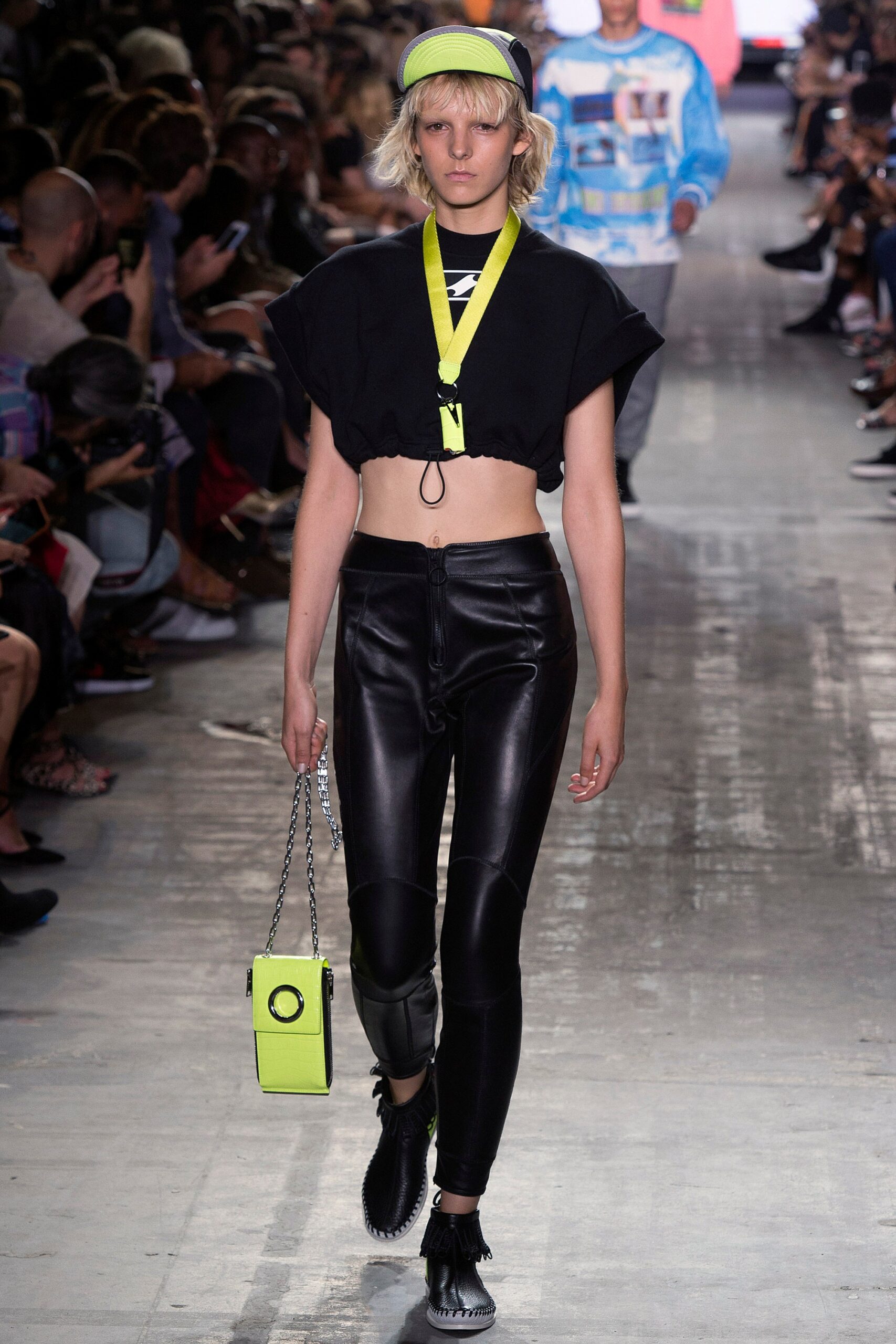black cotton sleeveless fitted layered cropped top