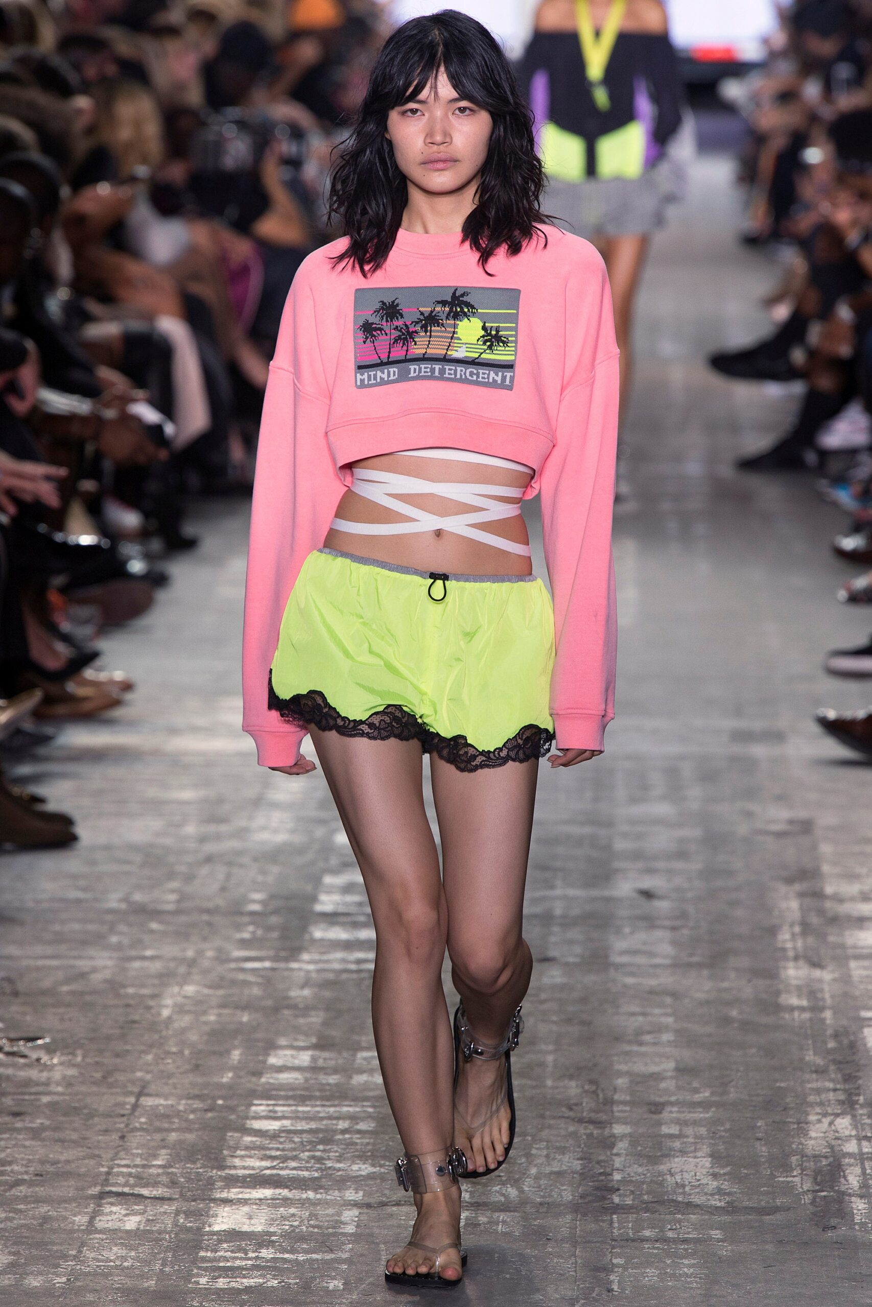 pink cotton long-sleeve collared relaxed printed top