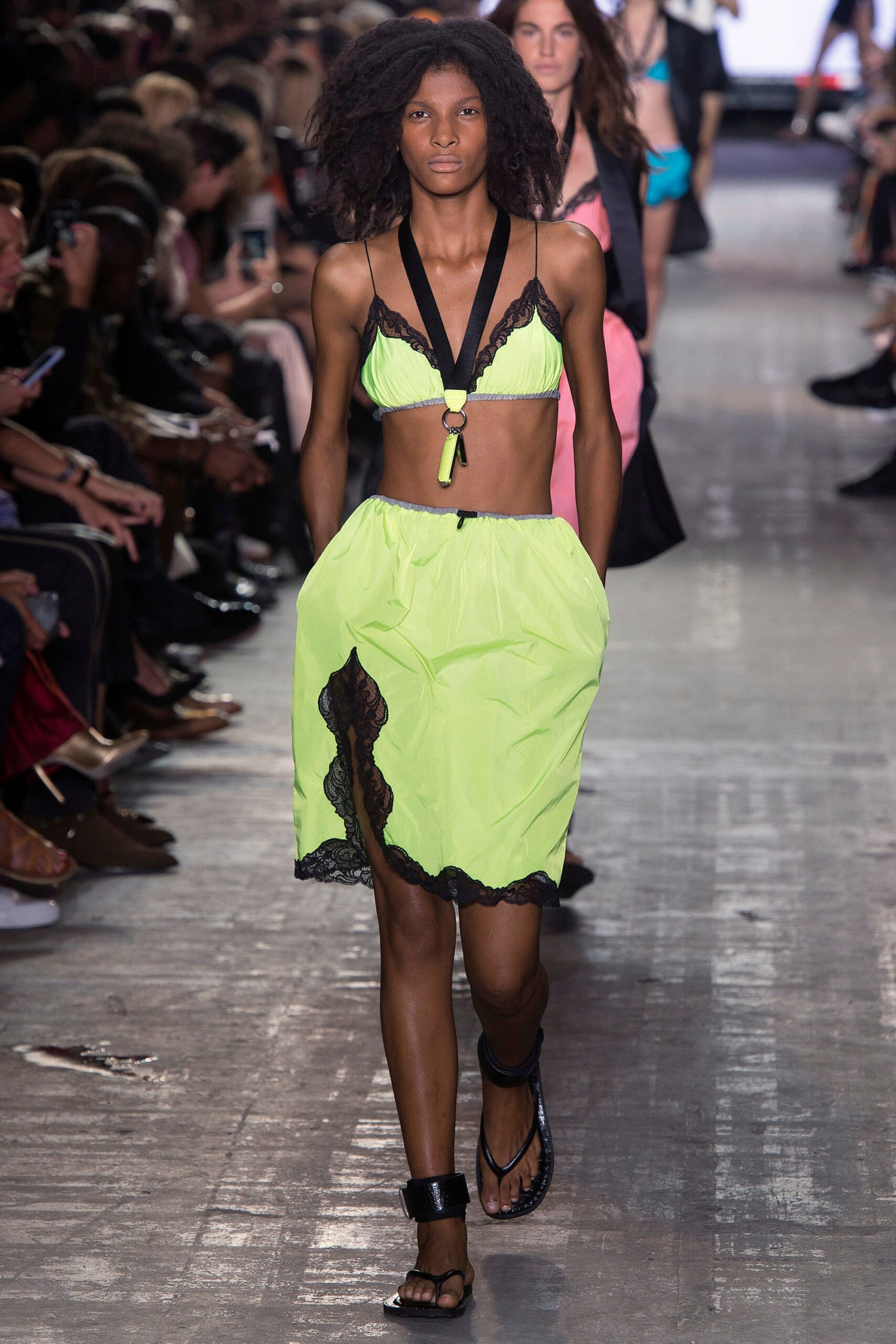 green silk sleeveless halter fitted embellished bikini