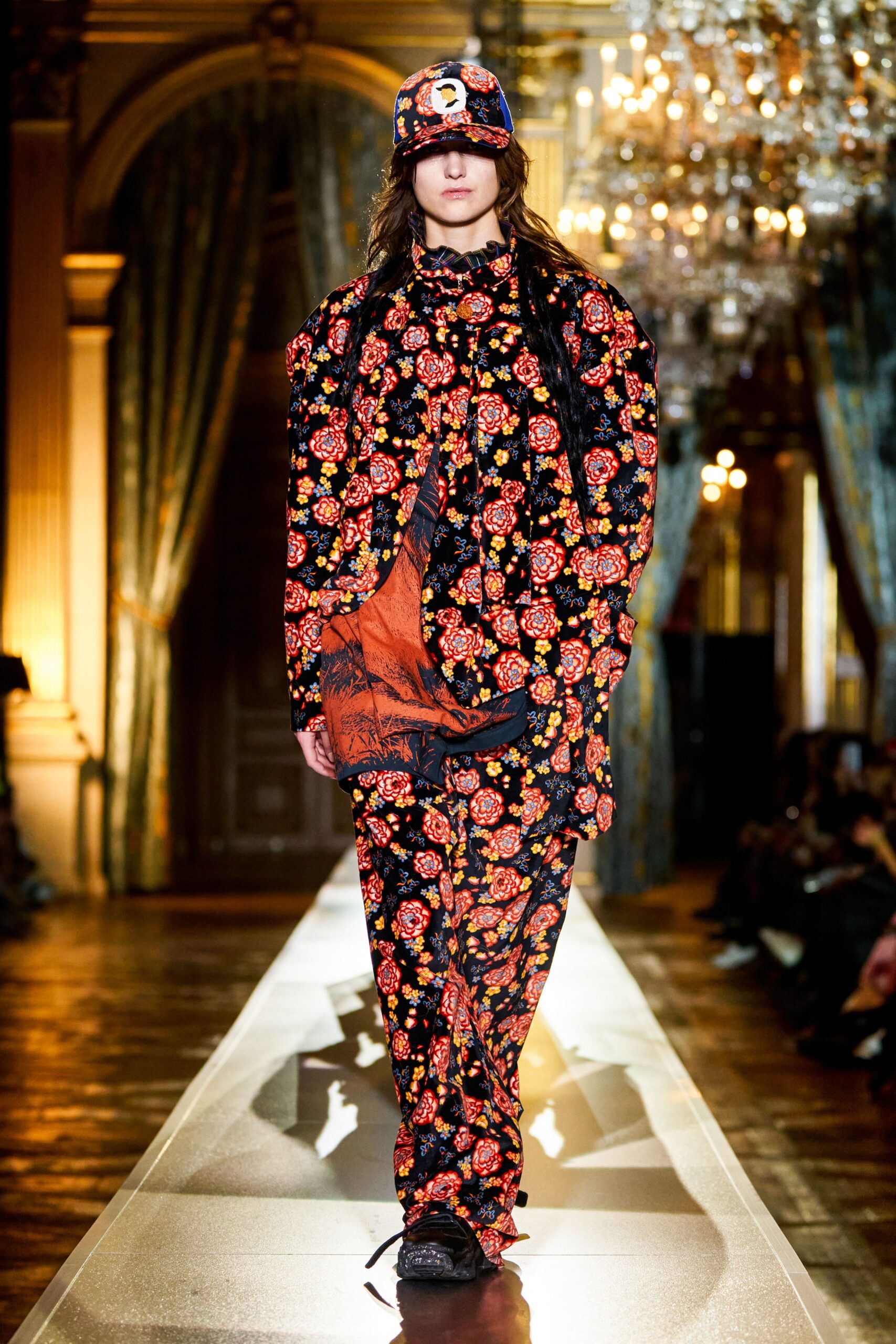 oversized printed jacket and pants