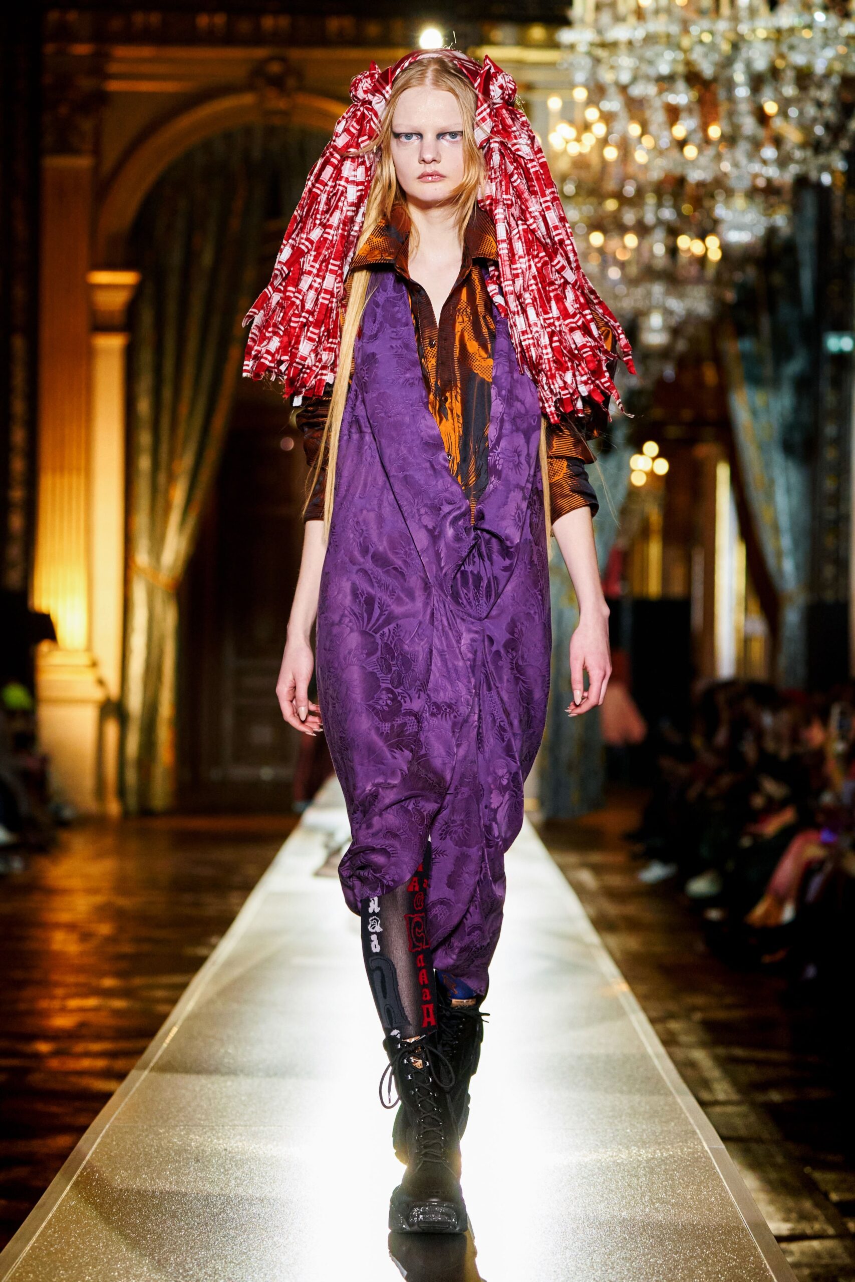 purple silk relaxed jumpsuit