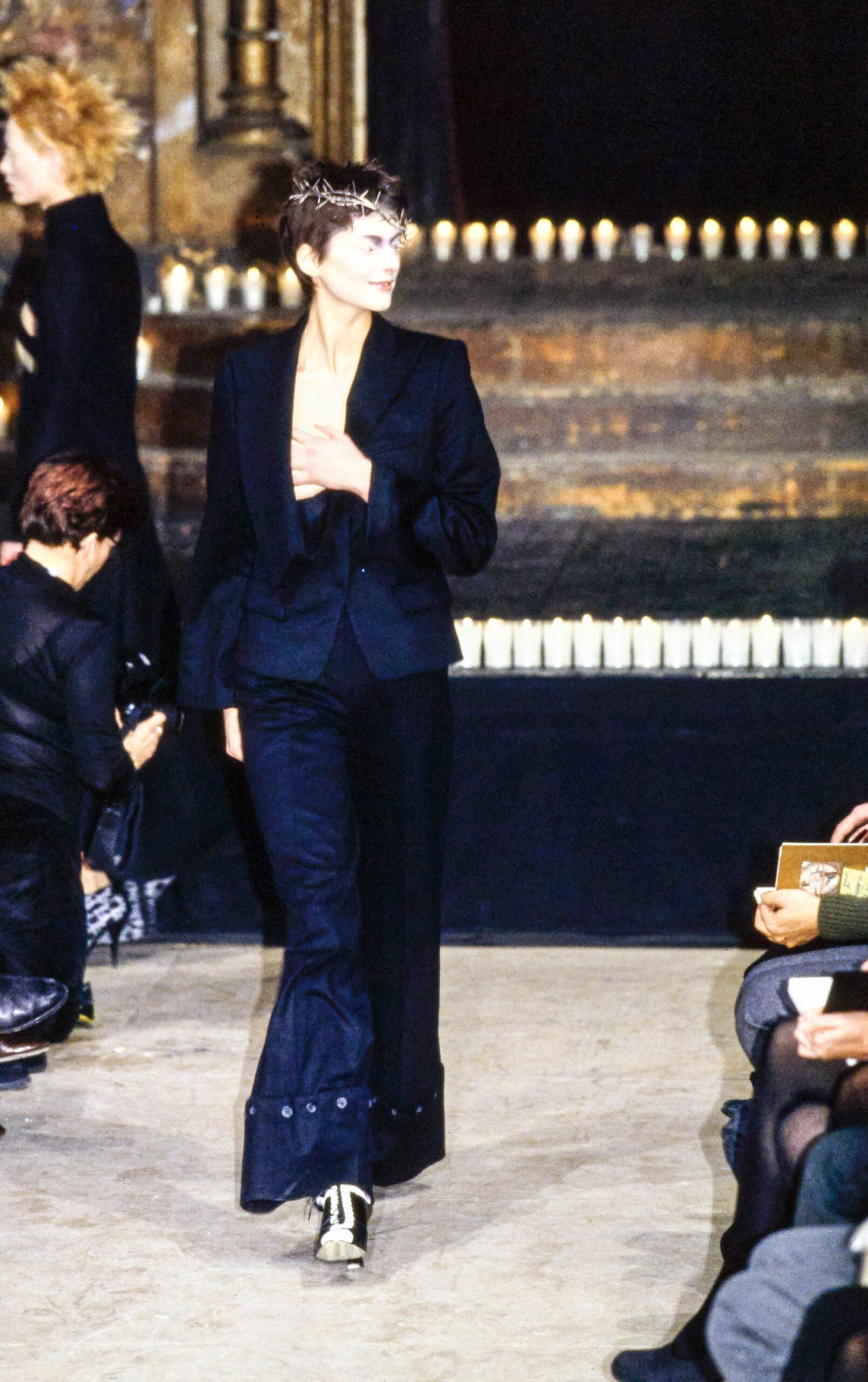 black tailored suit