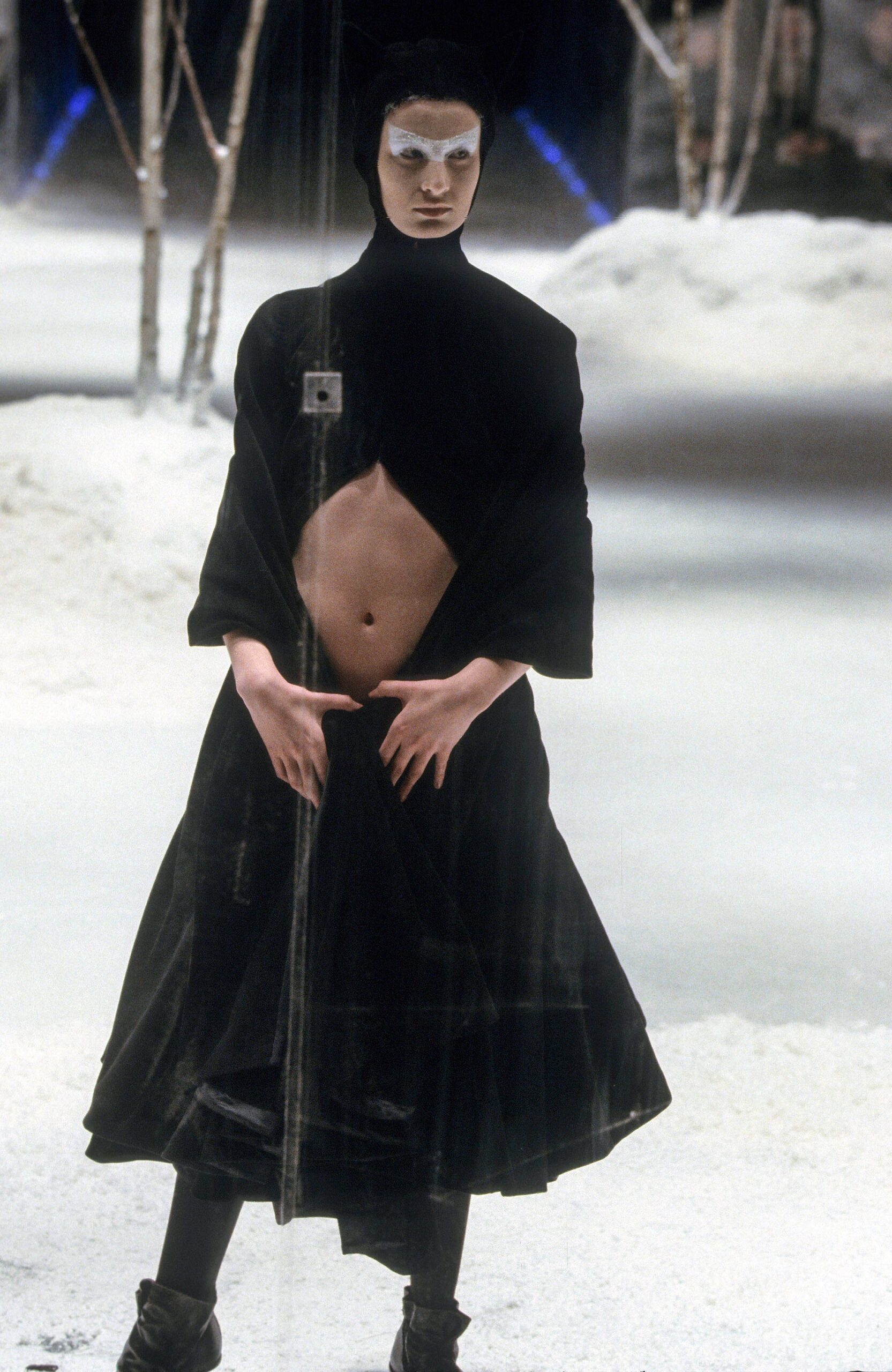 black silk sleeveless dress