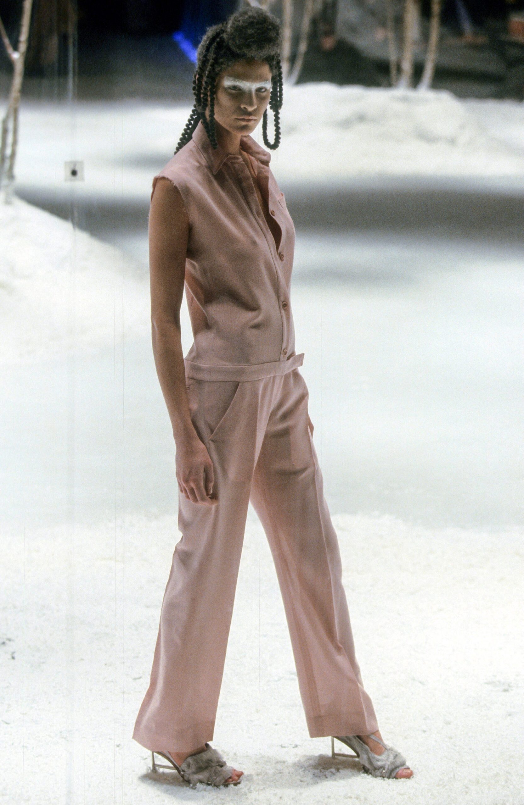 pink fitted shirt and pants