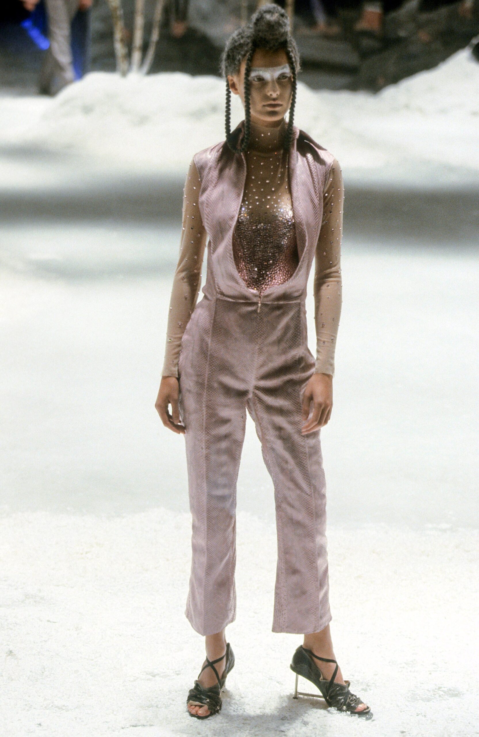 pink velvet fitted vest and pants