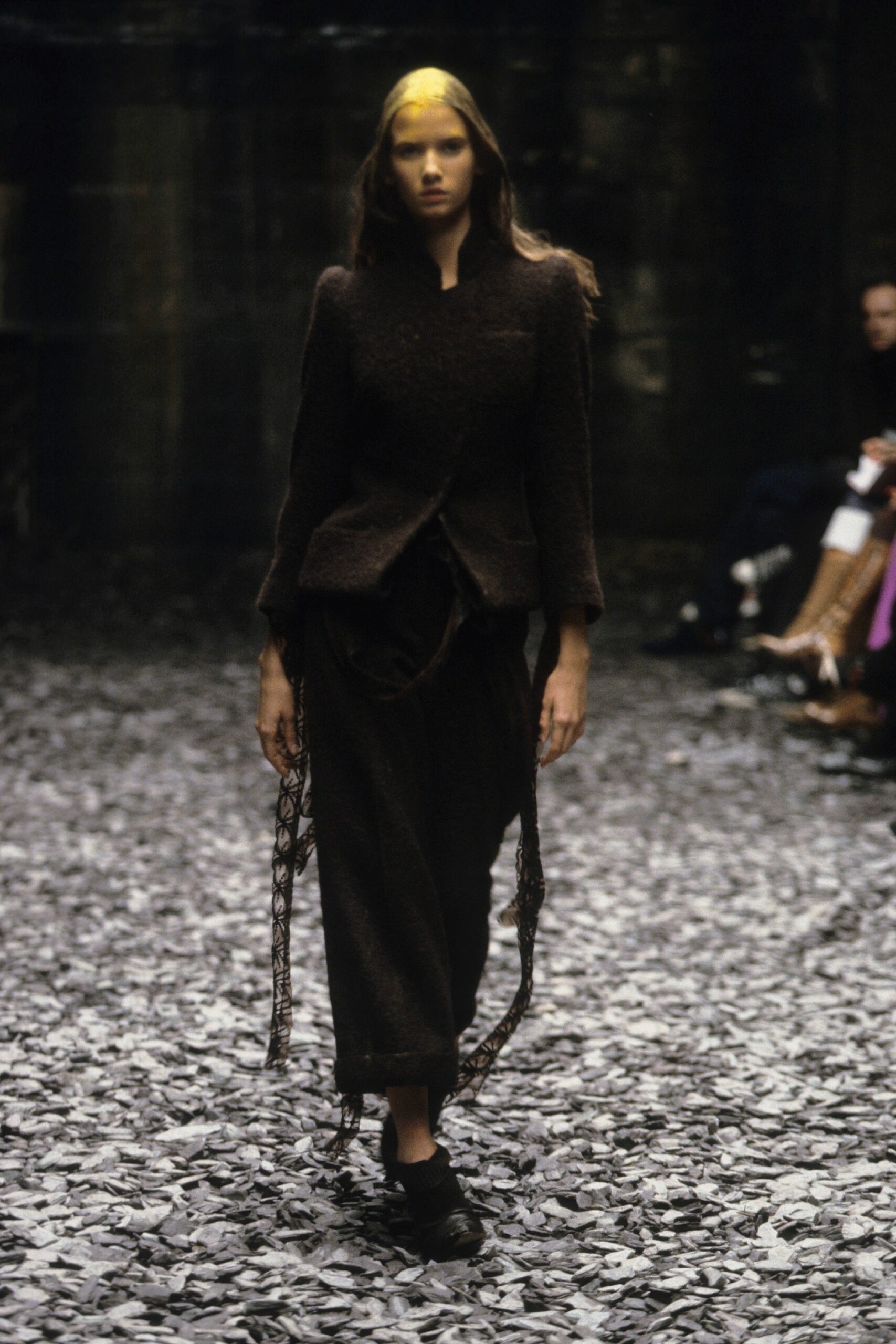 brown tweed tailored jacket and skirt