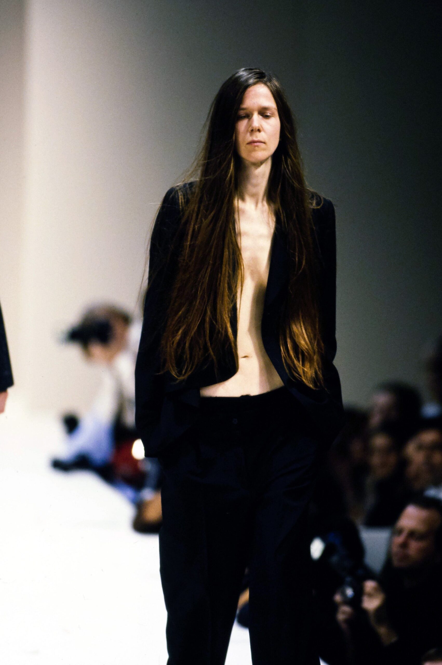 black fitted blazer and pants