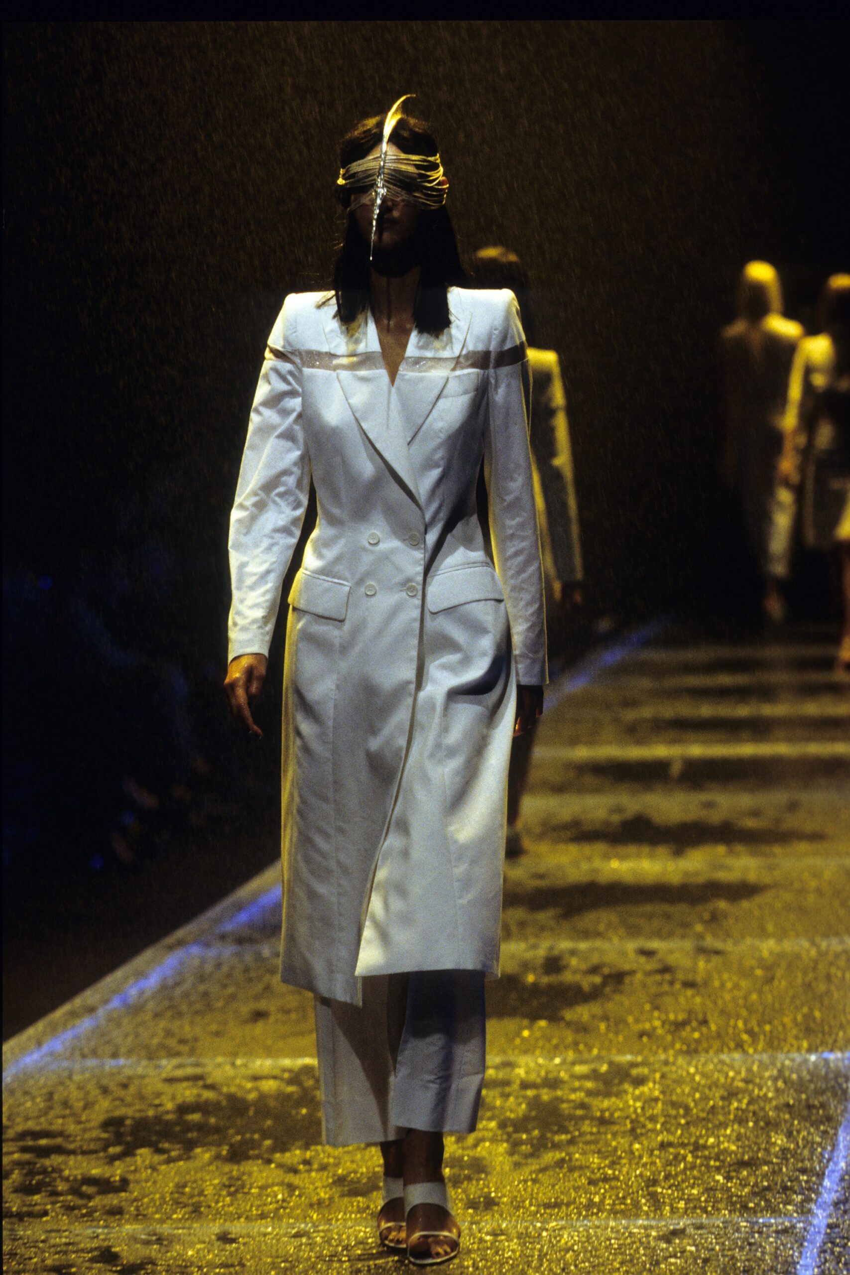 tailored white coat