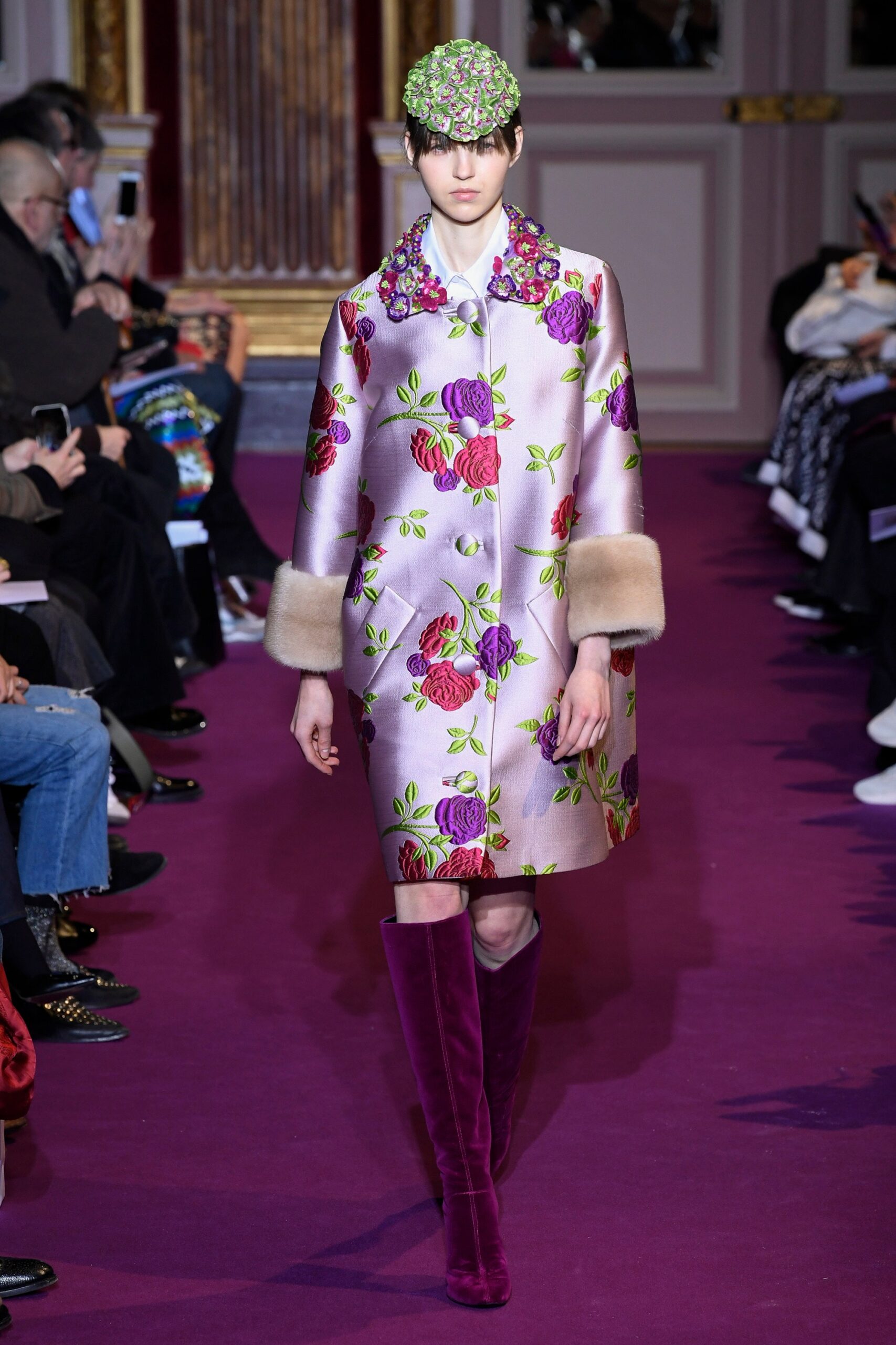 embroidered purple silk coat