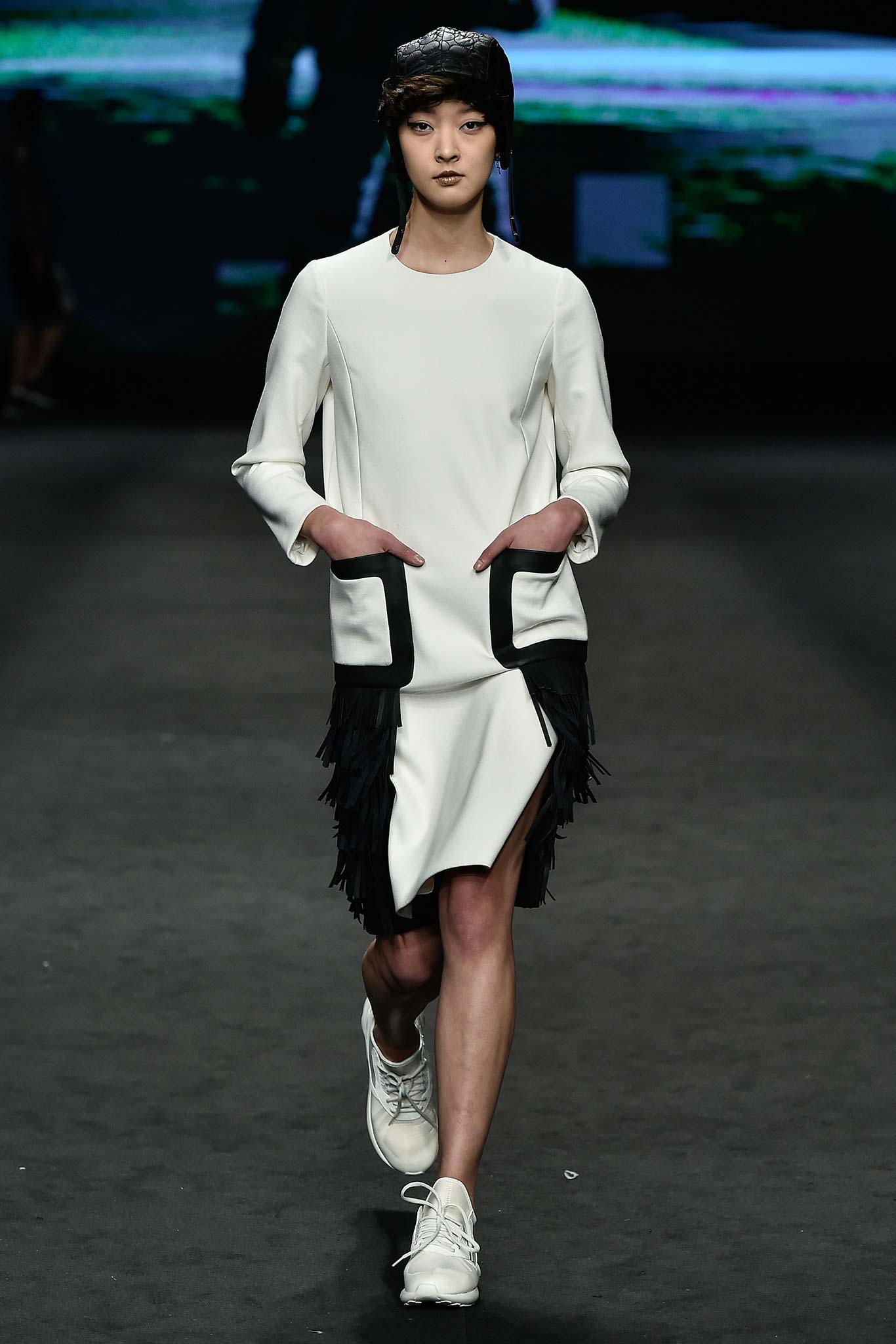 white fitted midi dress
