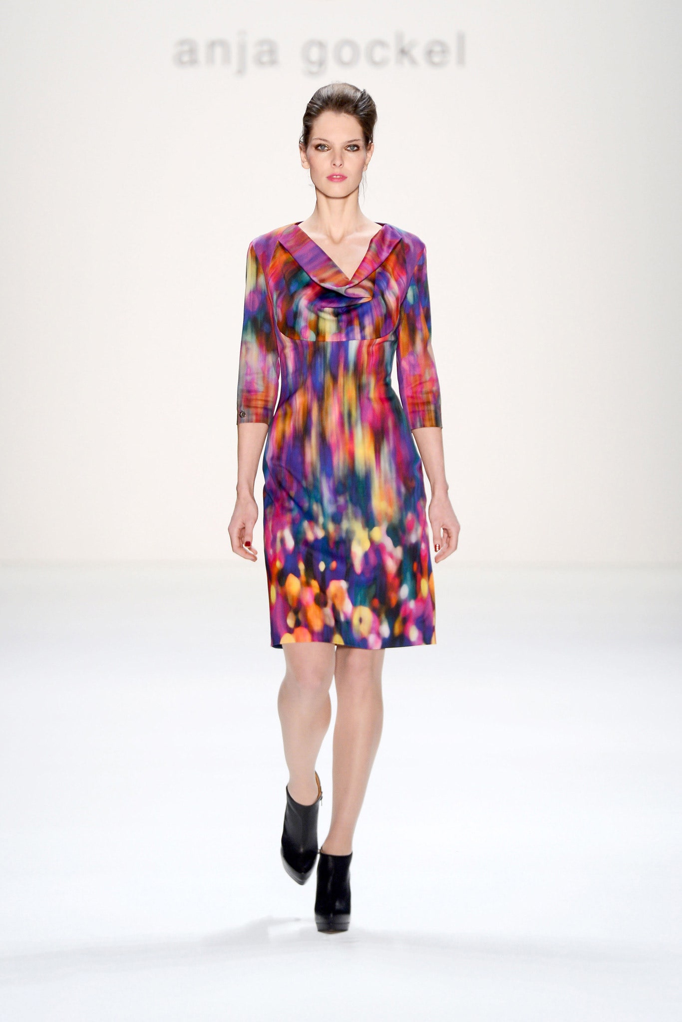 multi-colored fitted dress