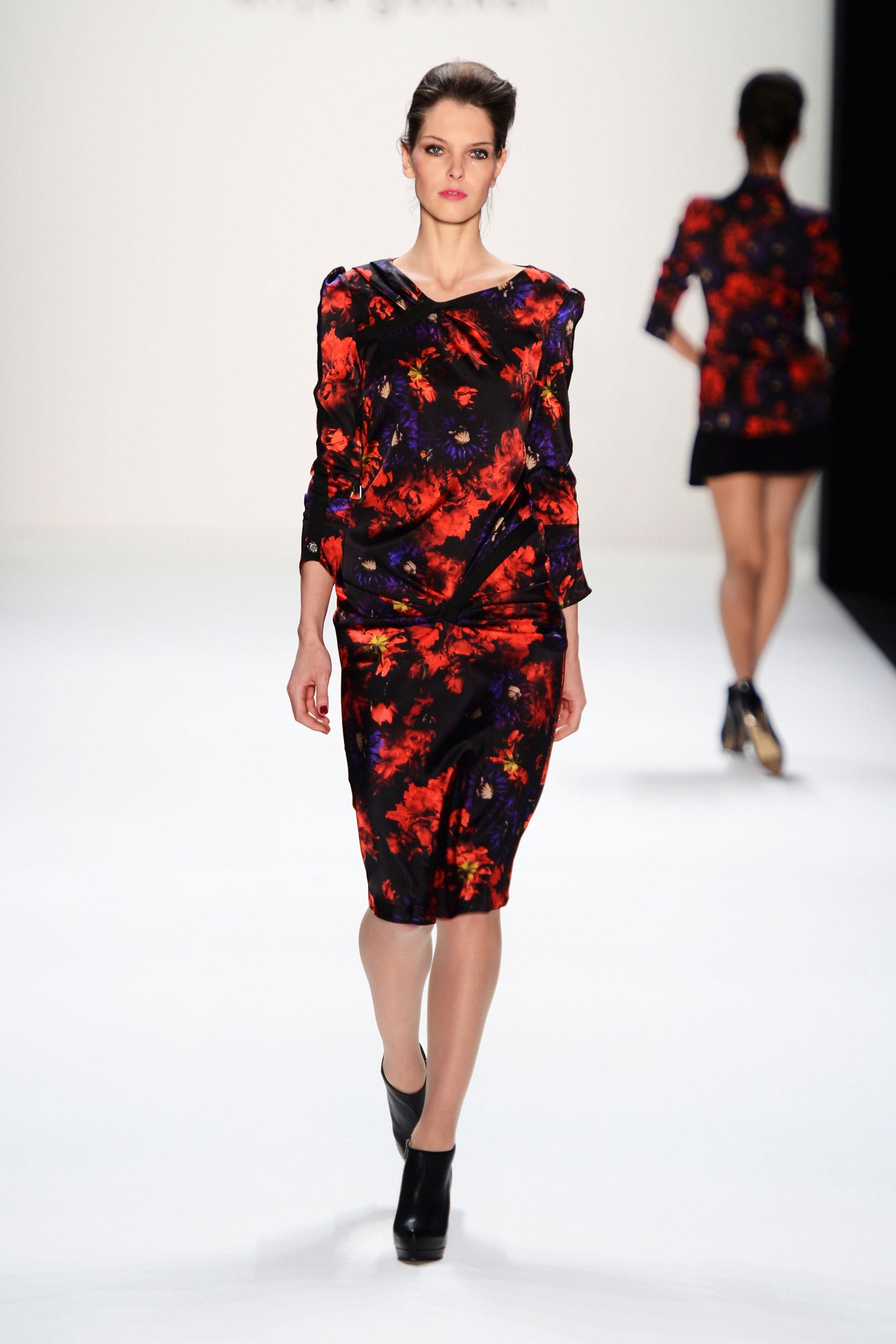 floral fitted mini dress