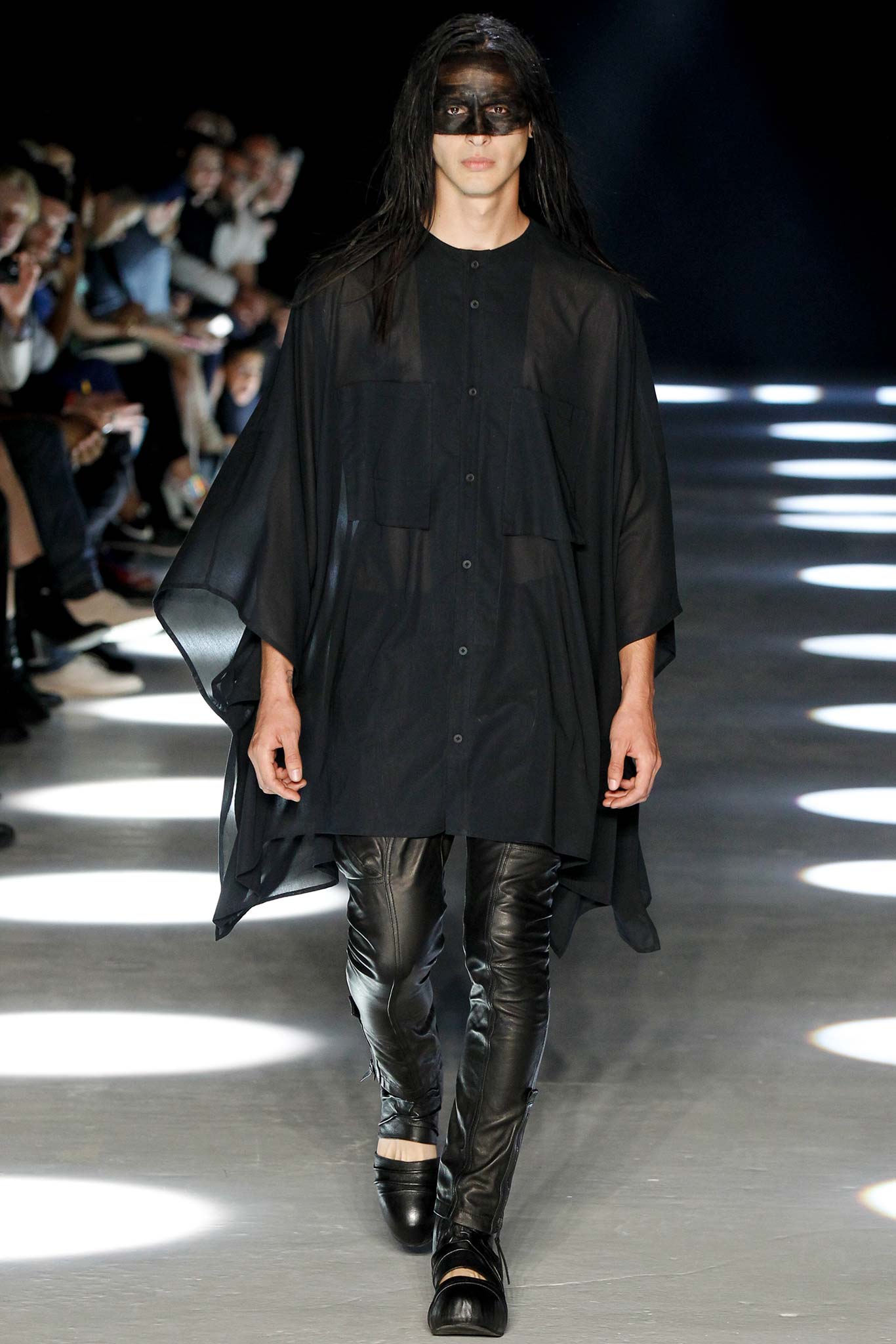 black relaxed shirt and fitted pants