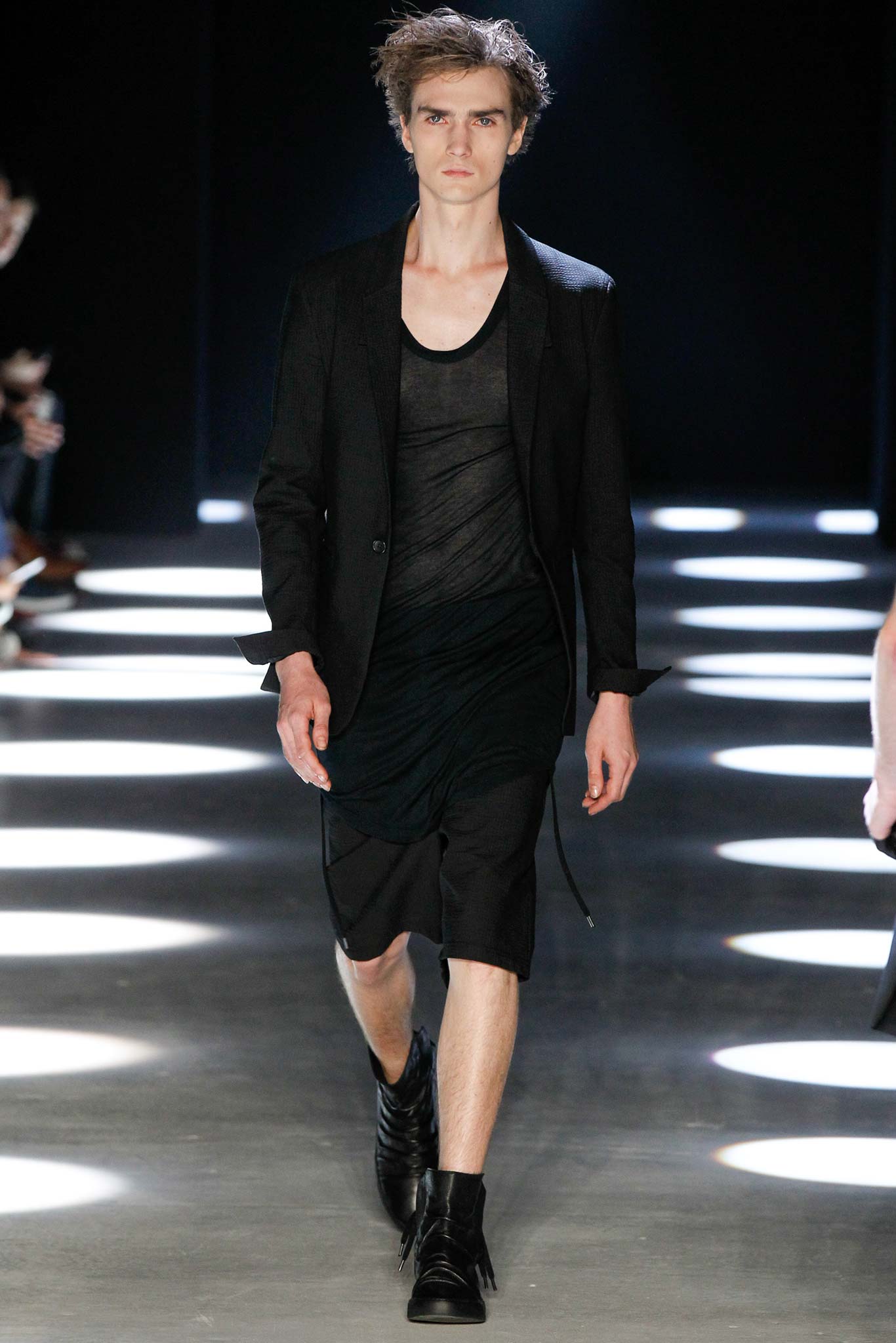 black tailored blazer with tank-top