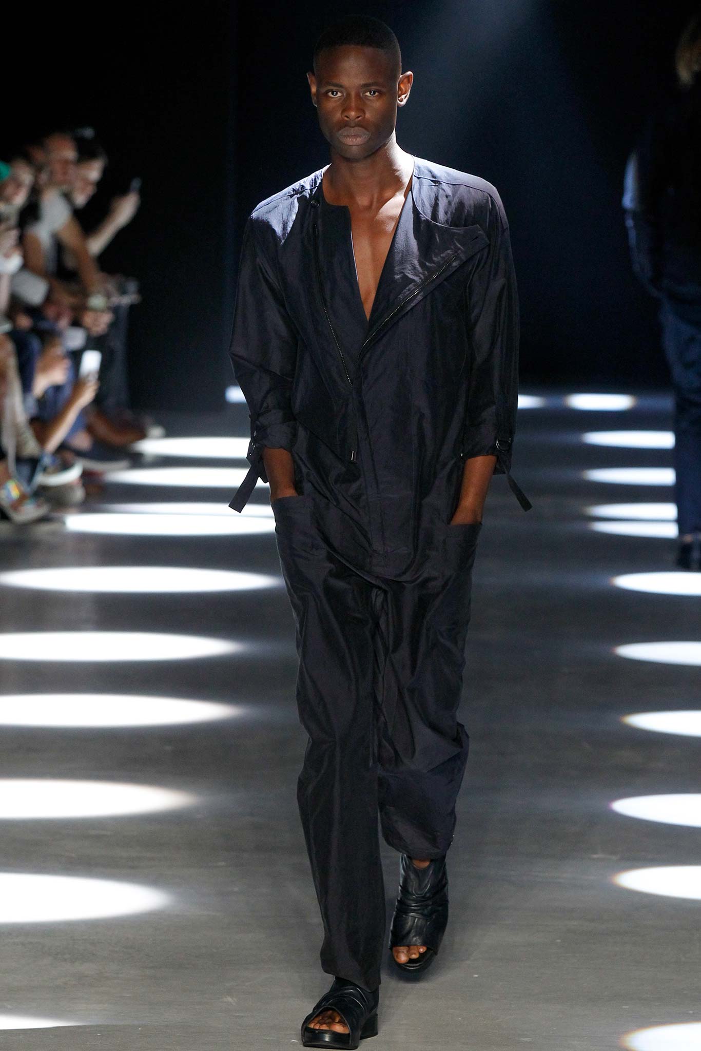 black relaxed cotton jumpsuit