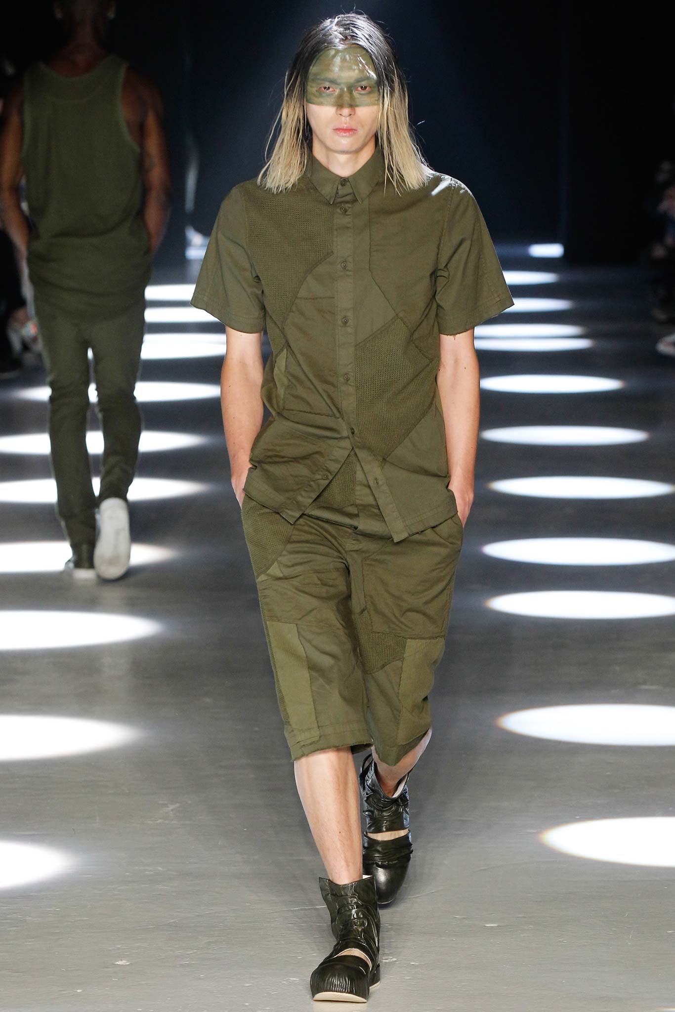 green relaxed shirt and shorts