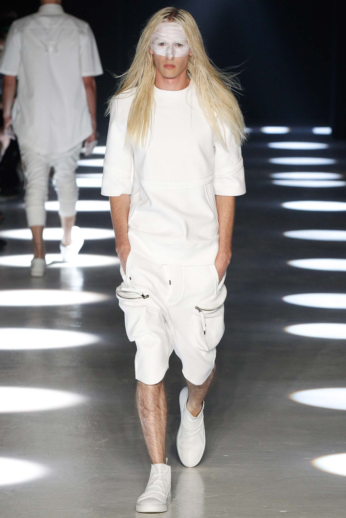 white relaxed t-shirt and shorts