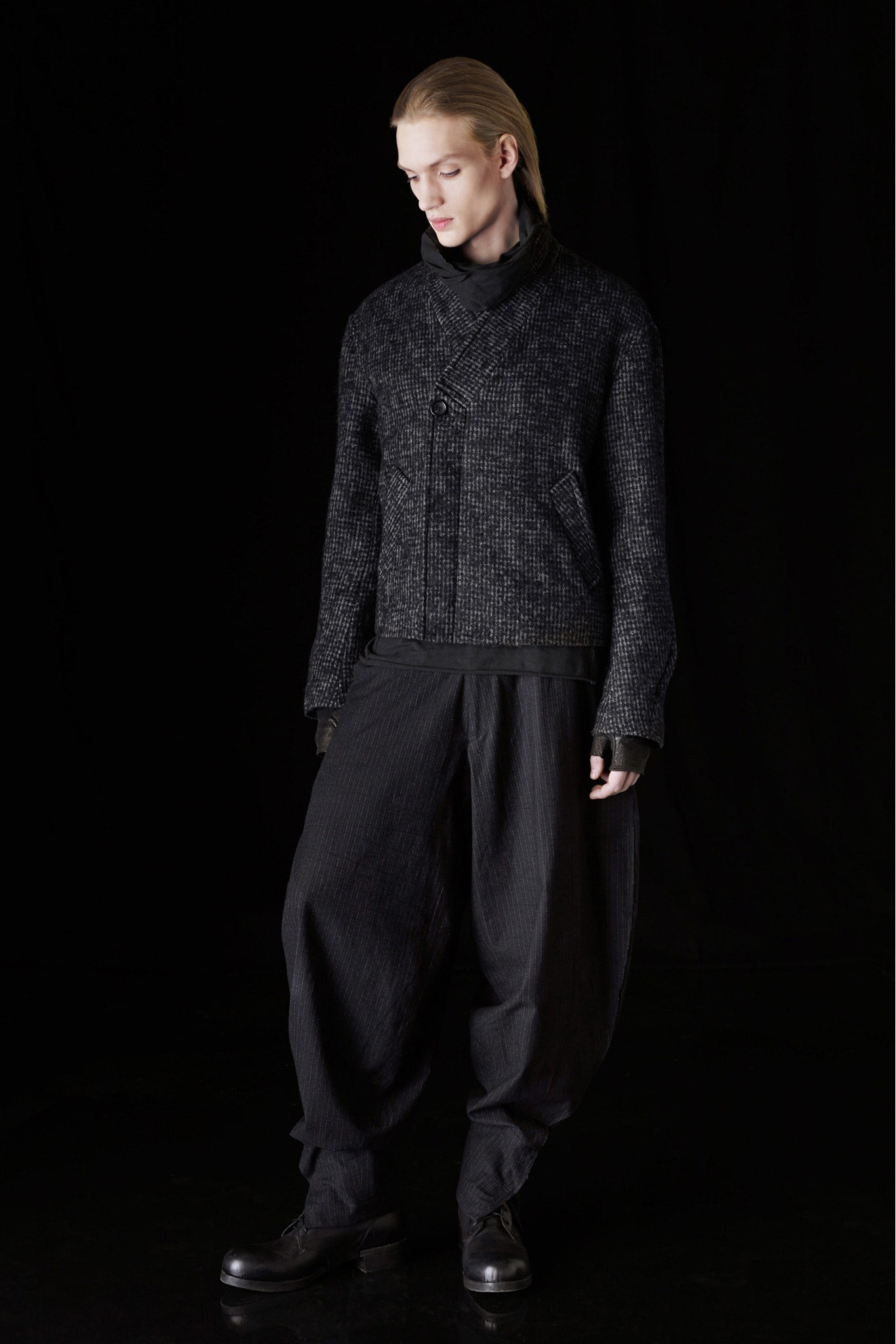 black relaxed jacket and pants
