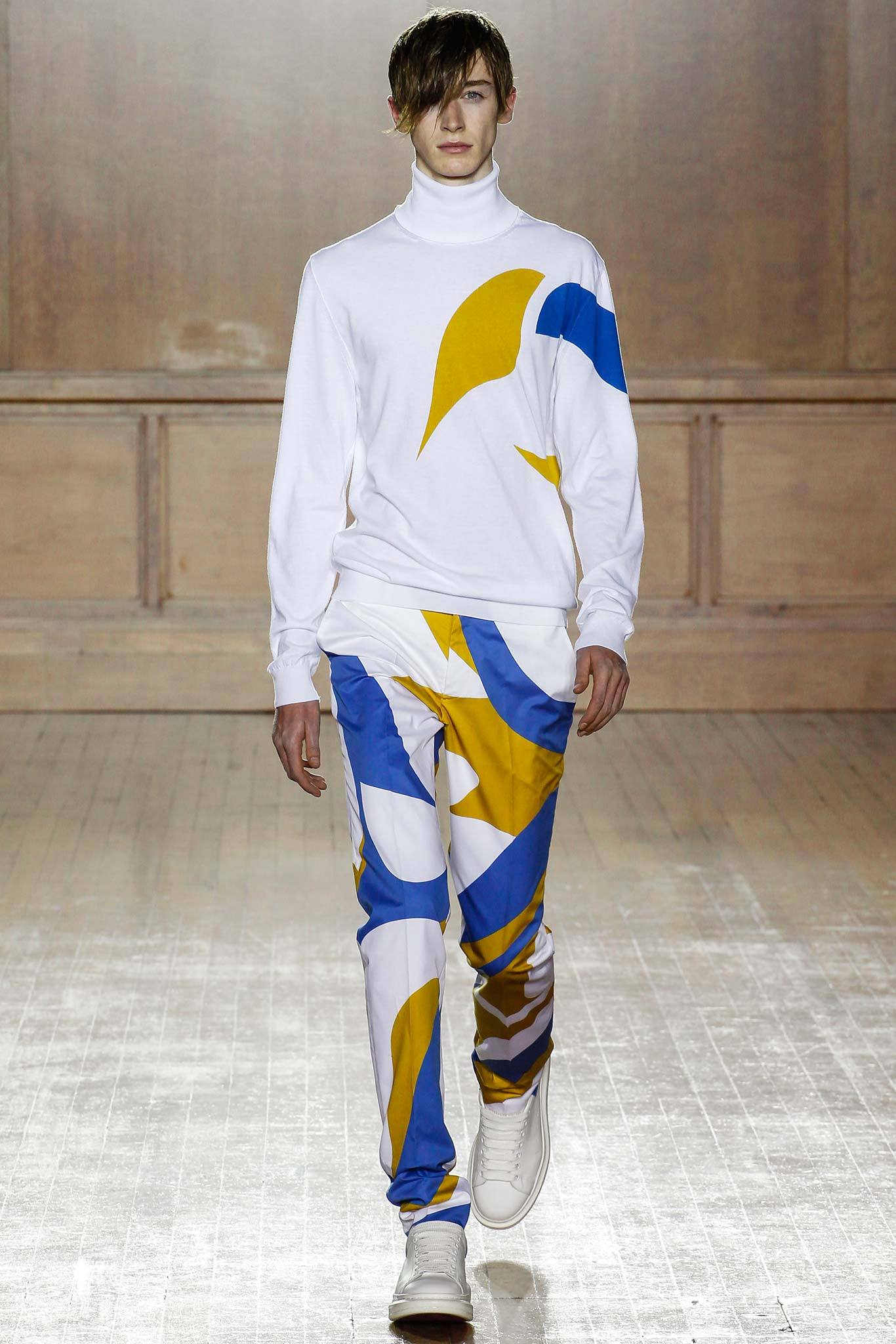 white printed top and pants