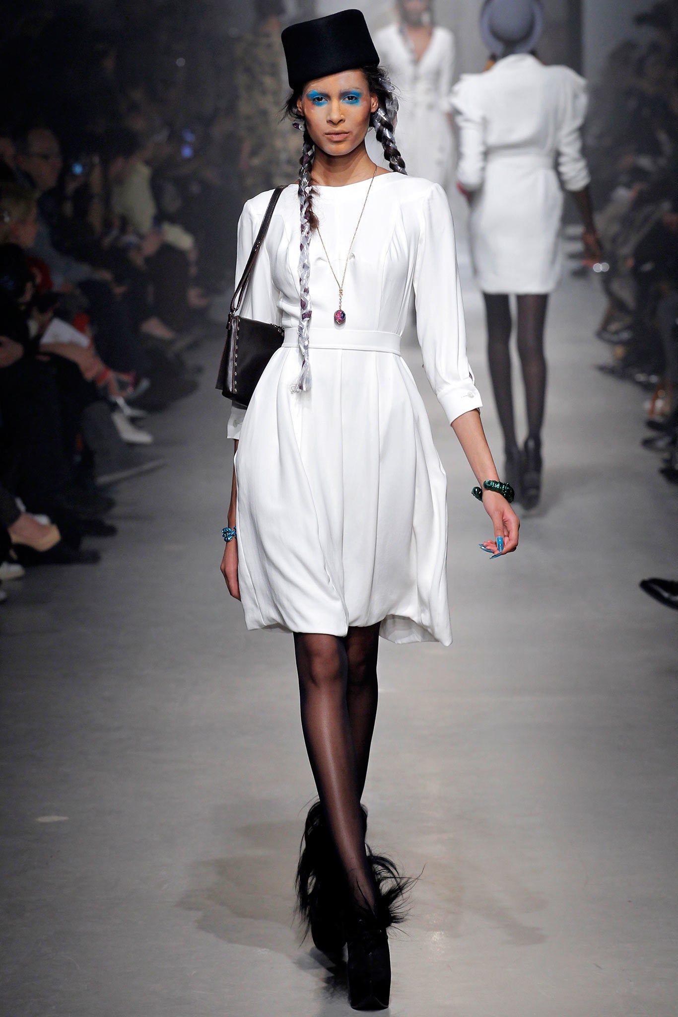 white fitted mini dress