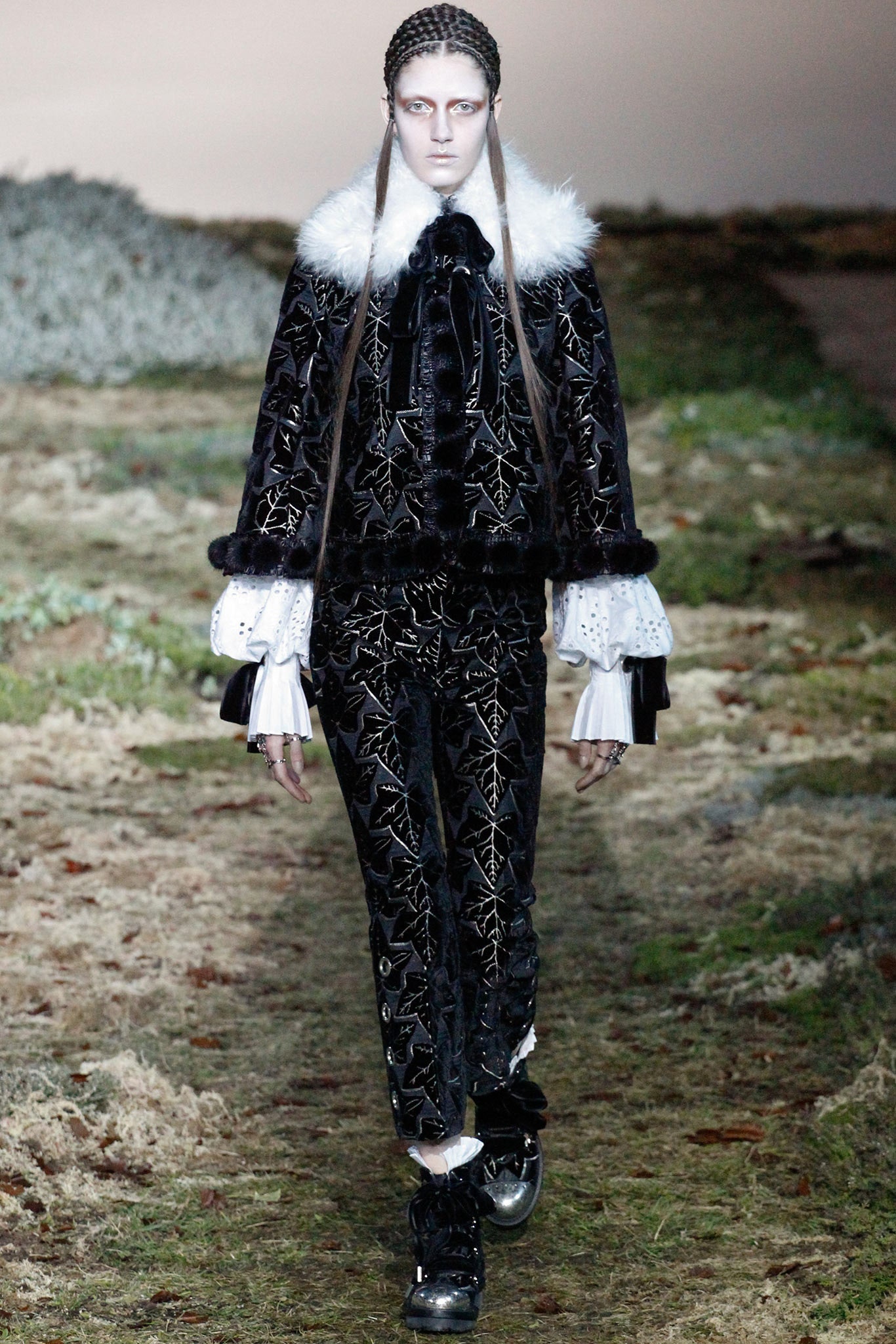 black velvet embroidered jacket and pants