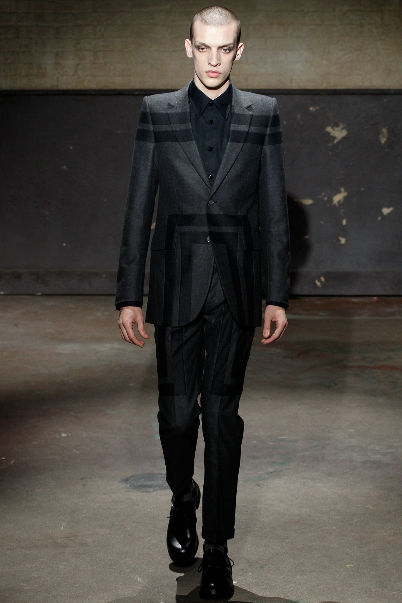 tailored black gray suit