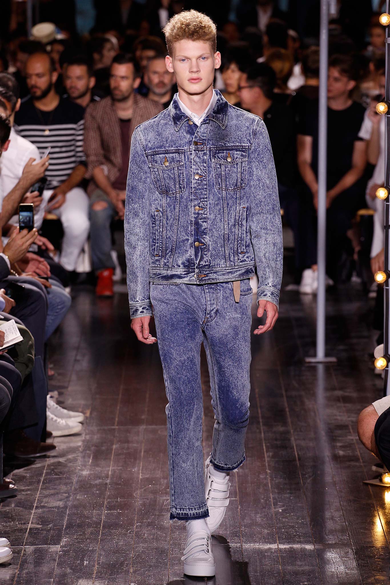 blue denim jacket and pants