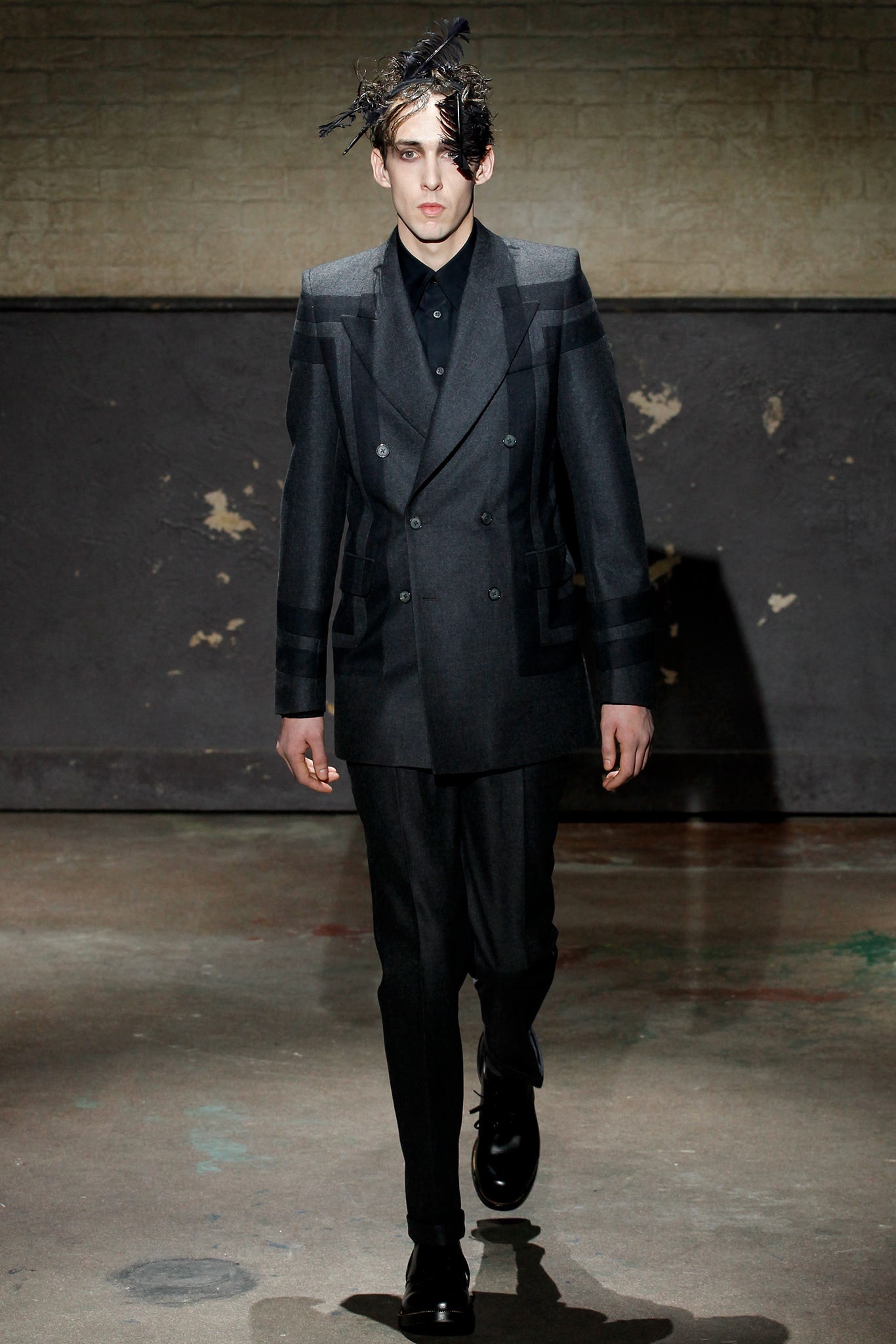gray tailored suit
