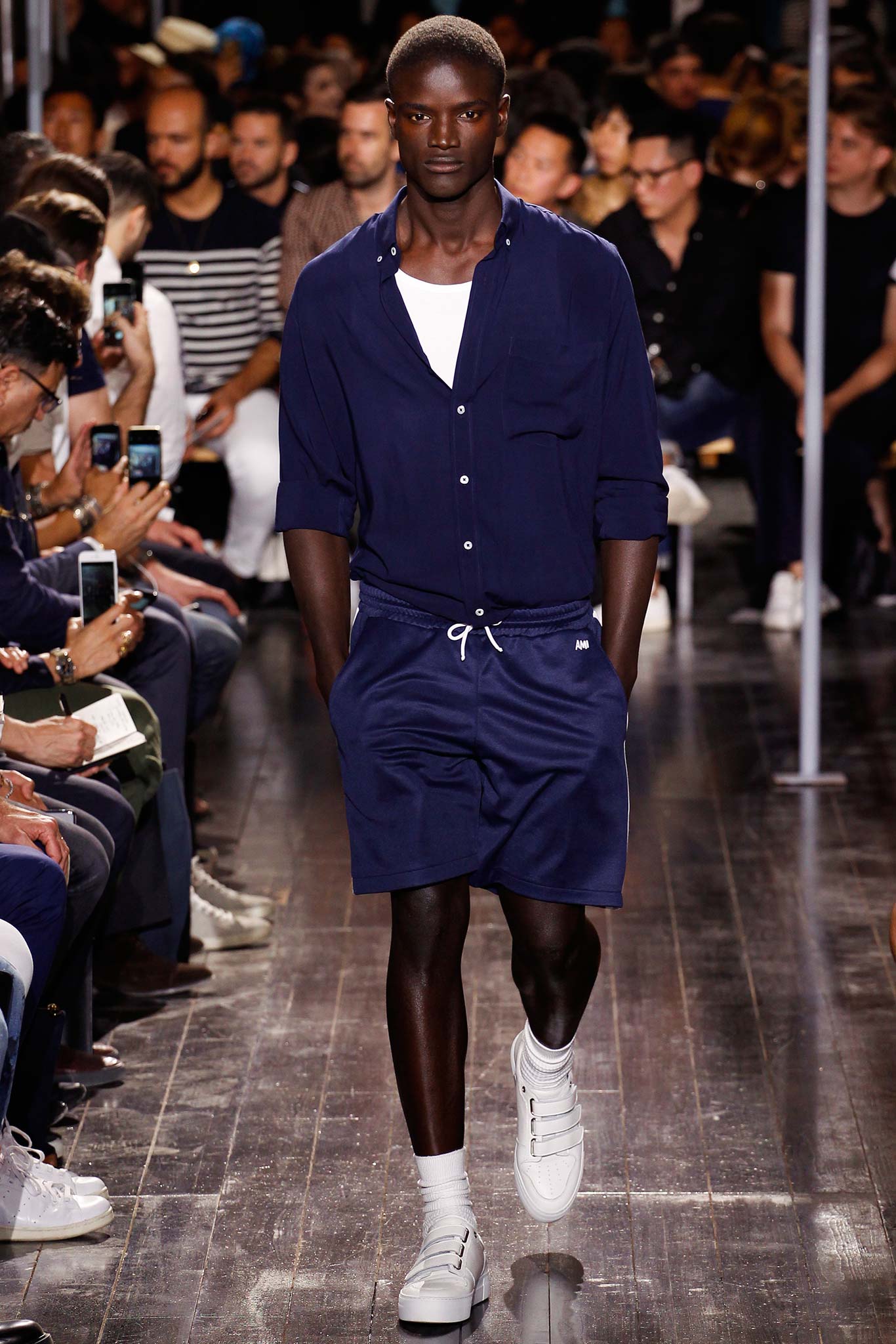 blue relaxed shirt and shorts