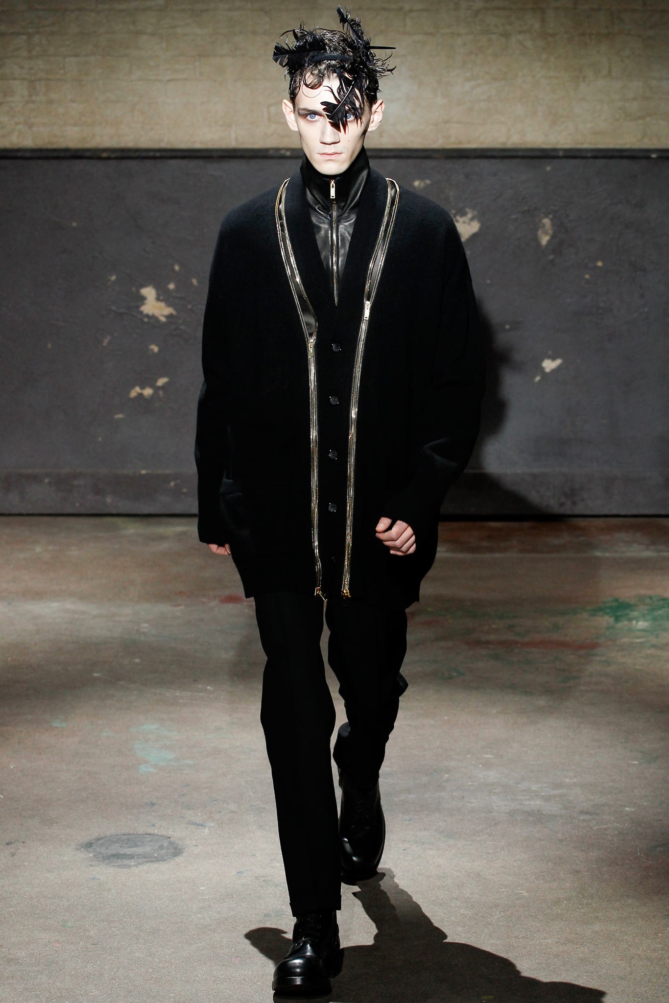 oversized black wool coat