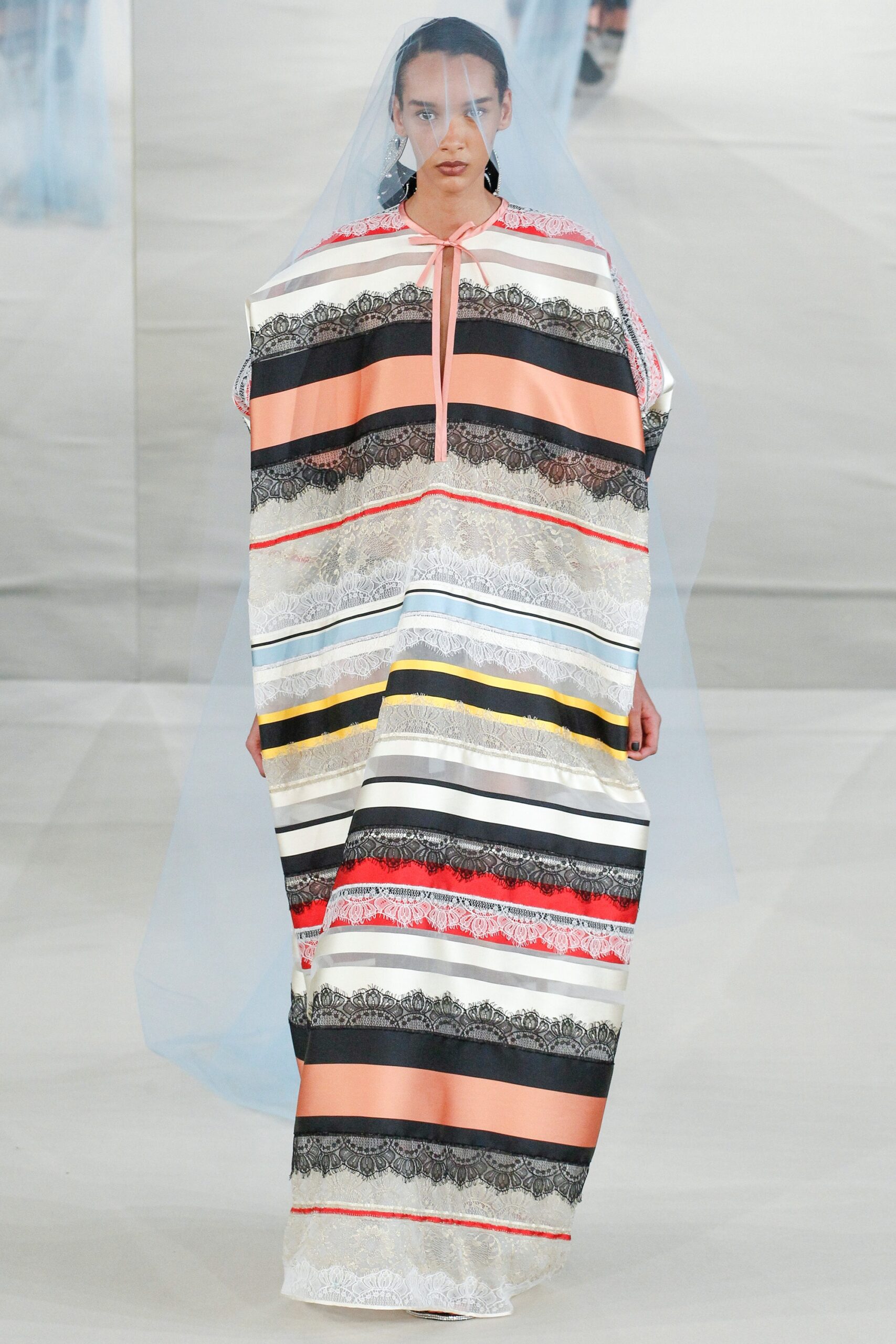multi-striped relaxed maxi dress