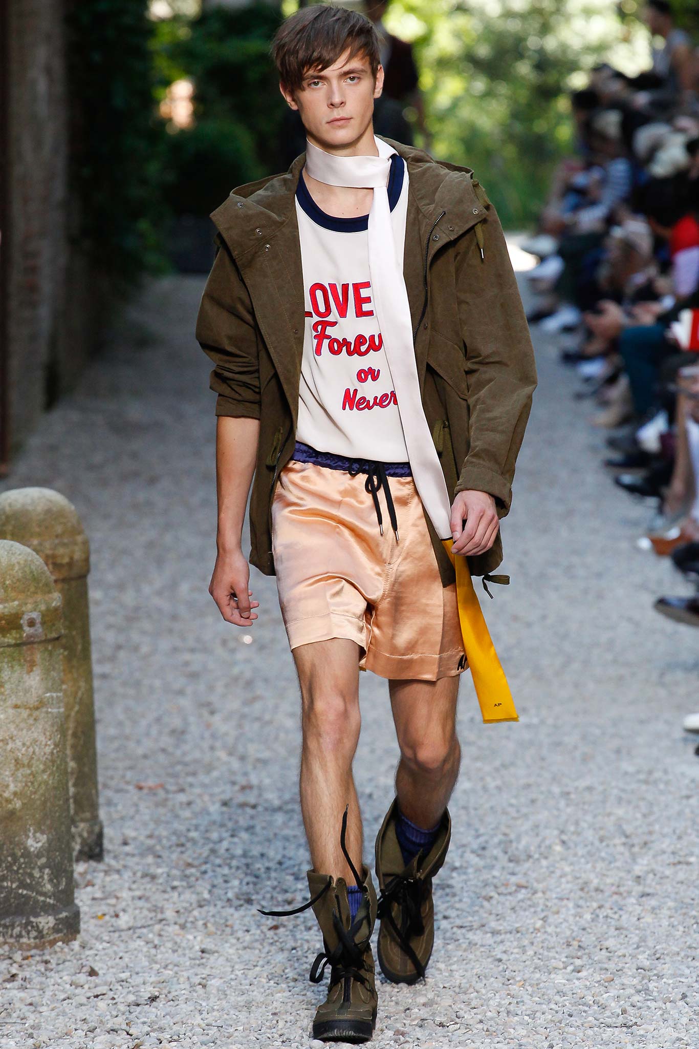 brown relaxed jacket with printed t-shirt
