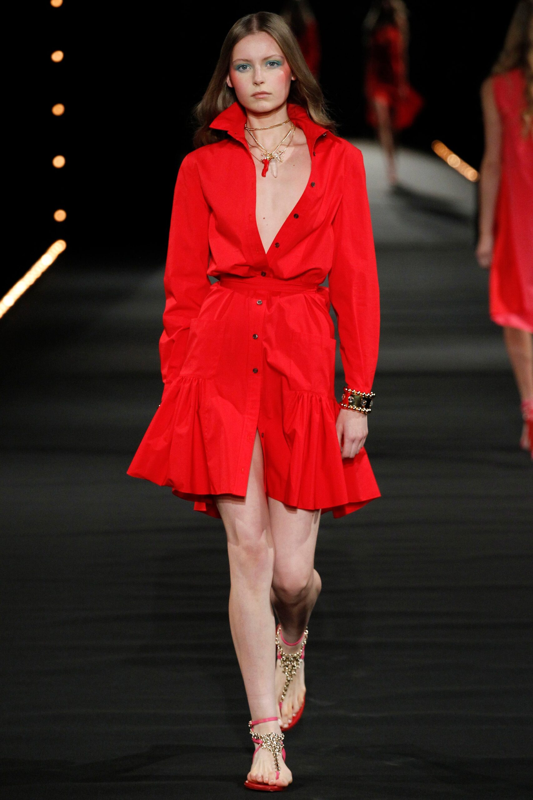 red fitted mini dress