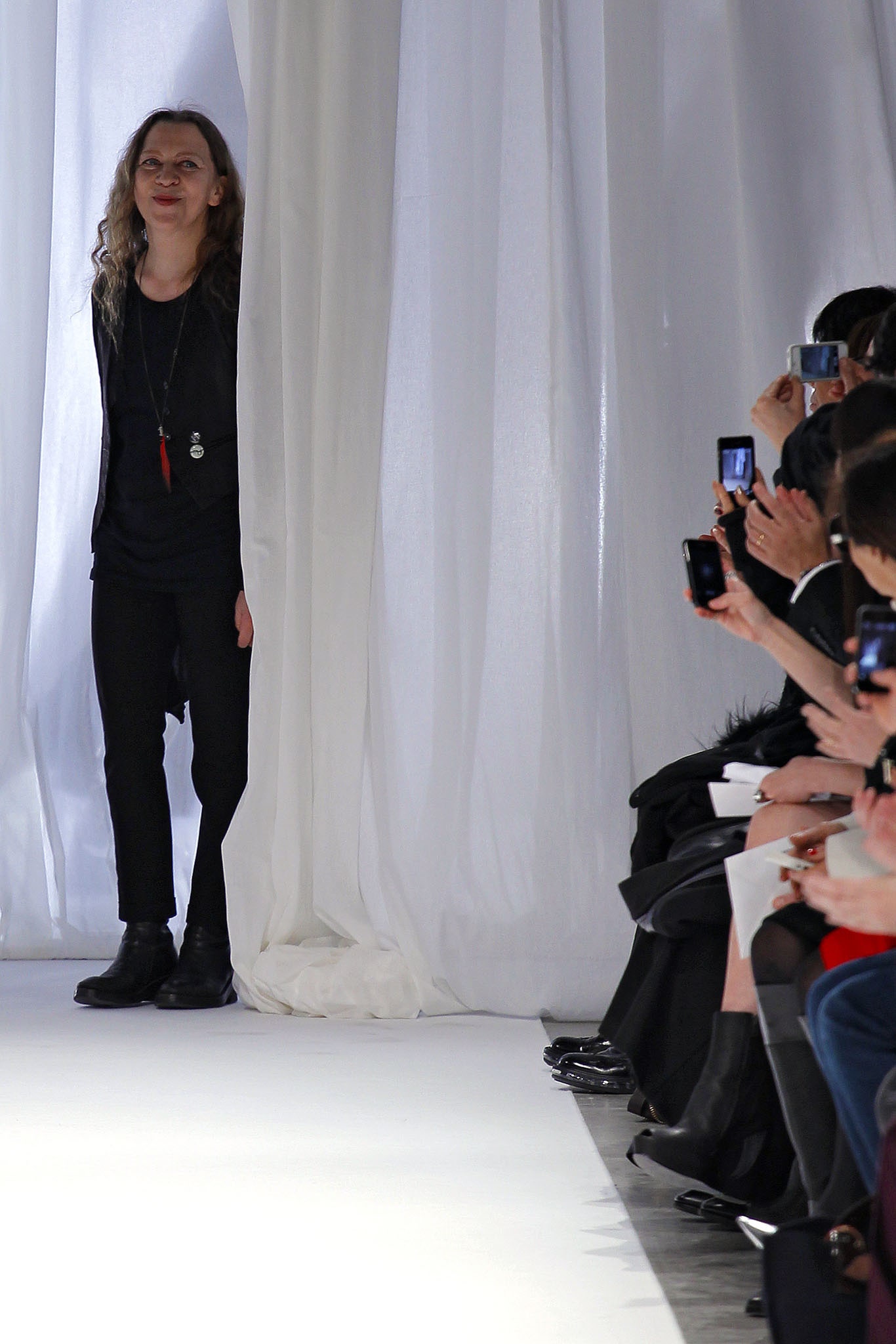 black fitted top and pants