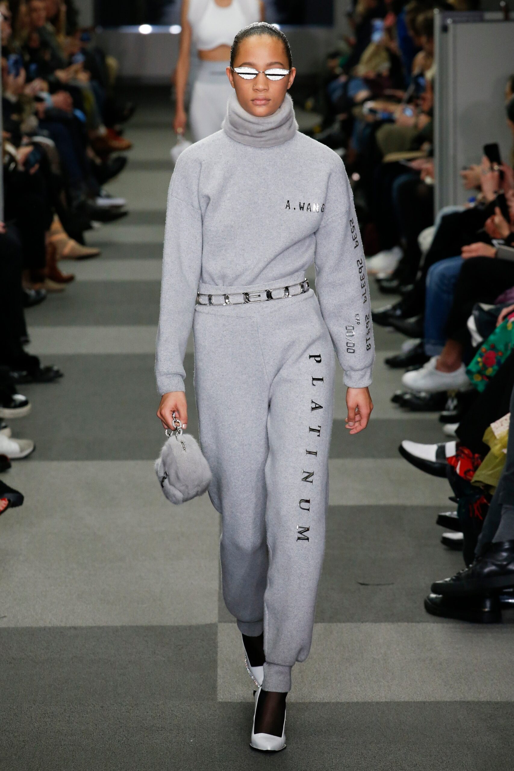 gray cotton fitted jumpsuit