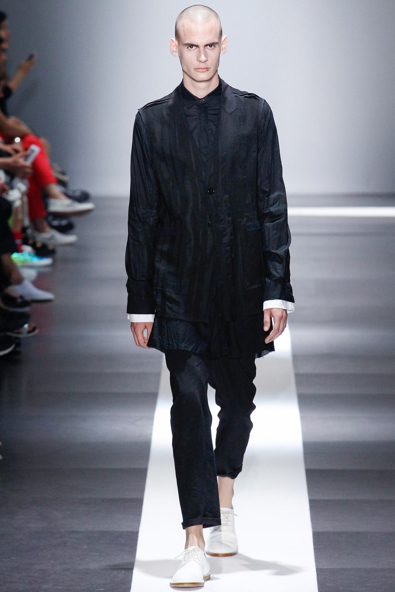 black silk shirt and pants