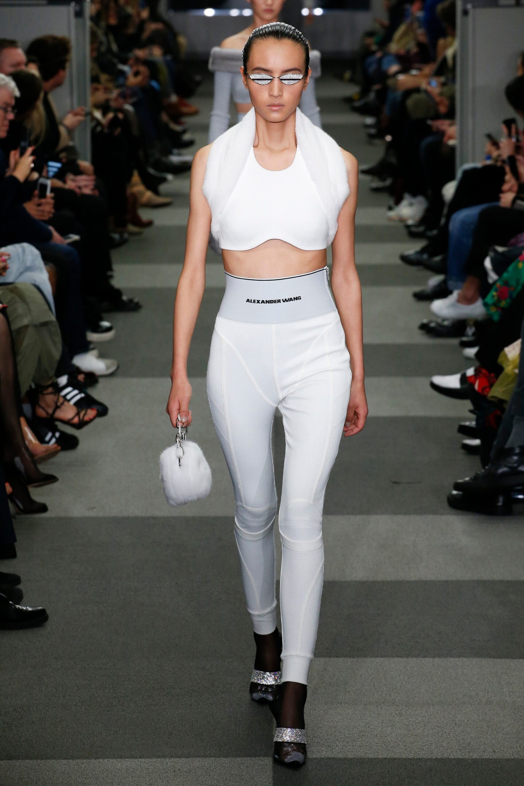 white fitted top and pants