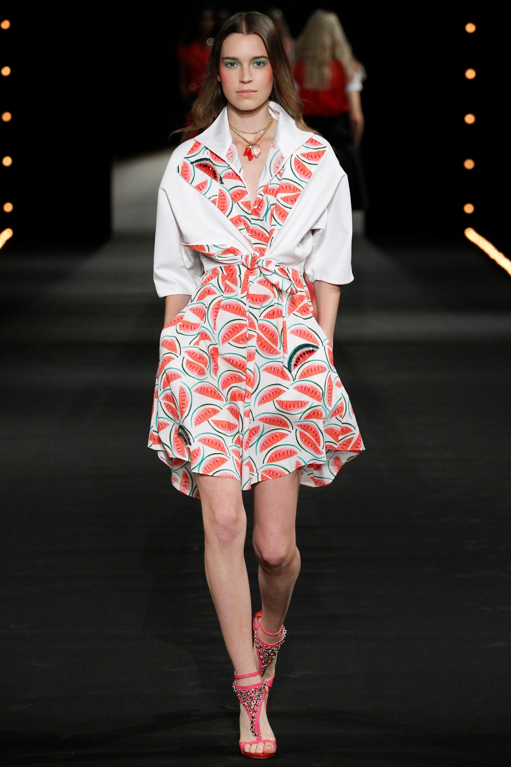 mini dress with watermelon print