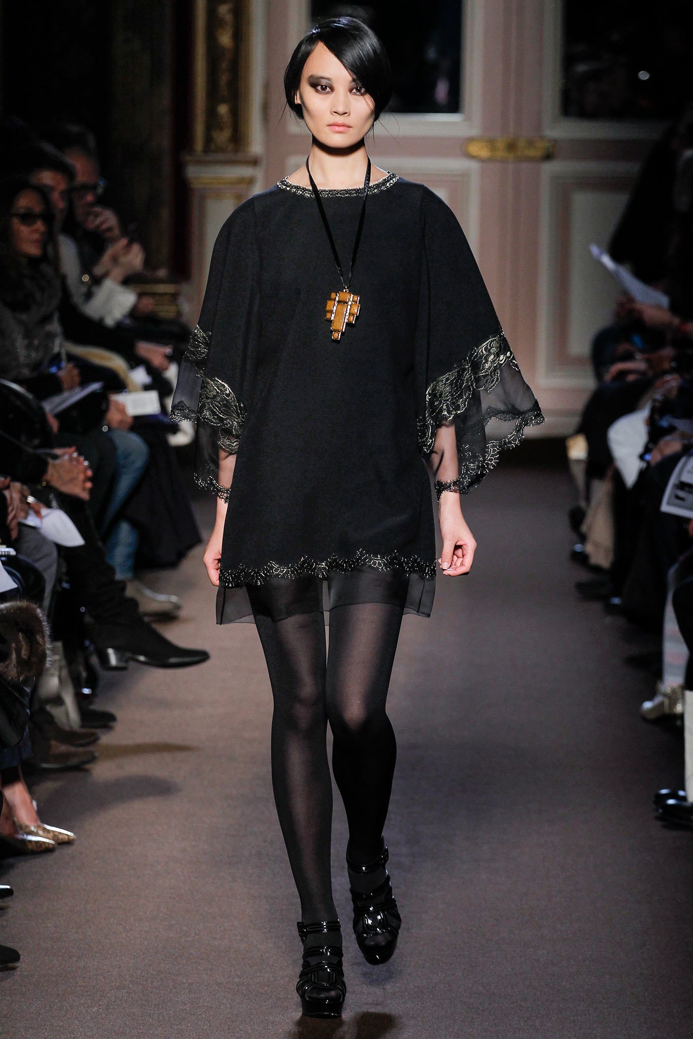 black silk relaxed dress