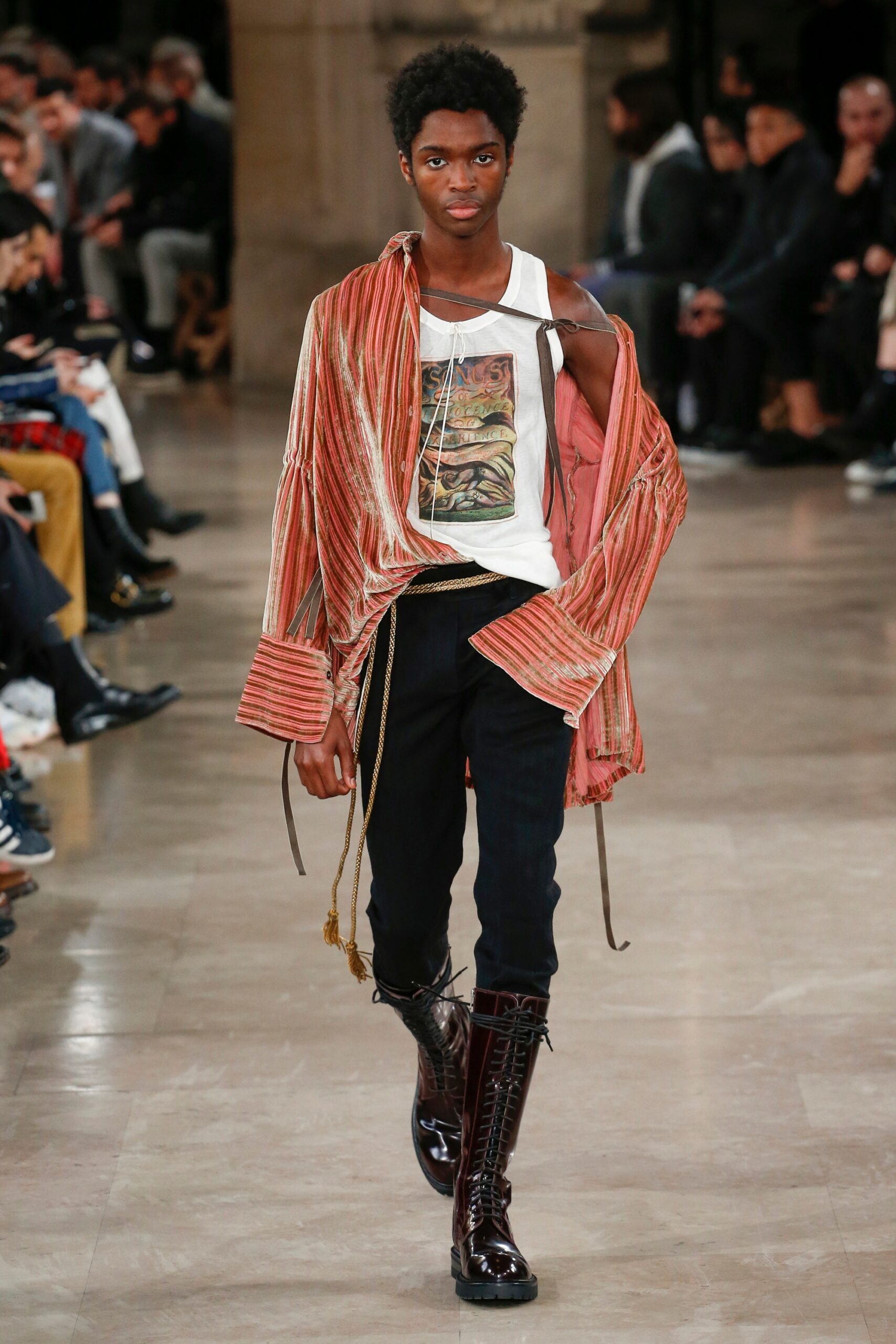 relaxed red jacket with tank-top