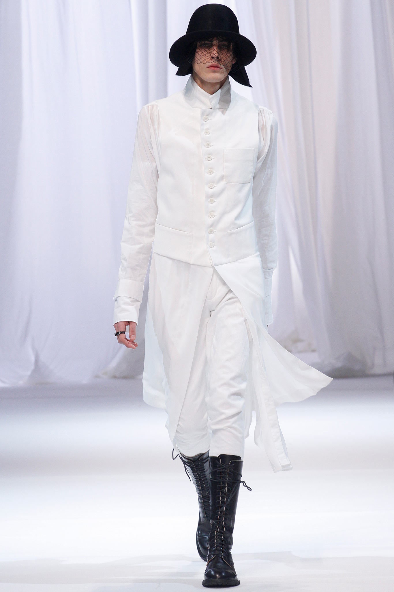 white fitted shirt and pants