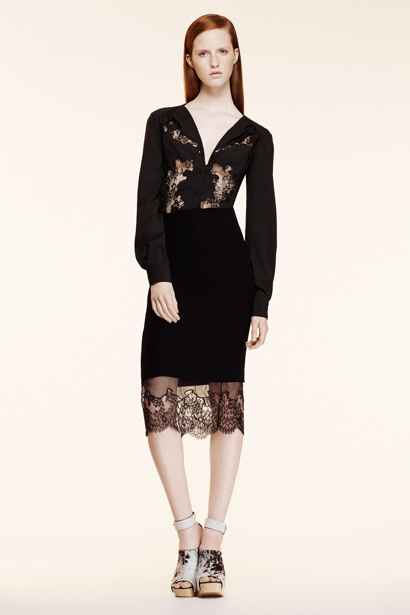 black silk embroidered midi dress